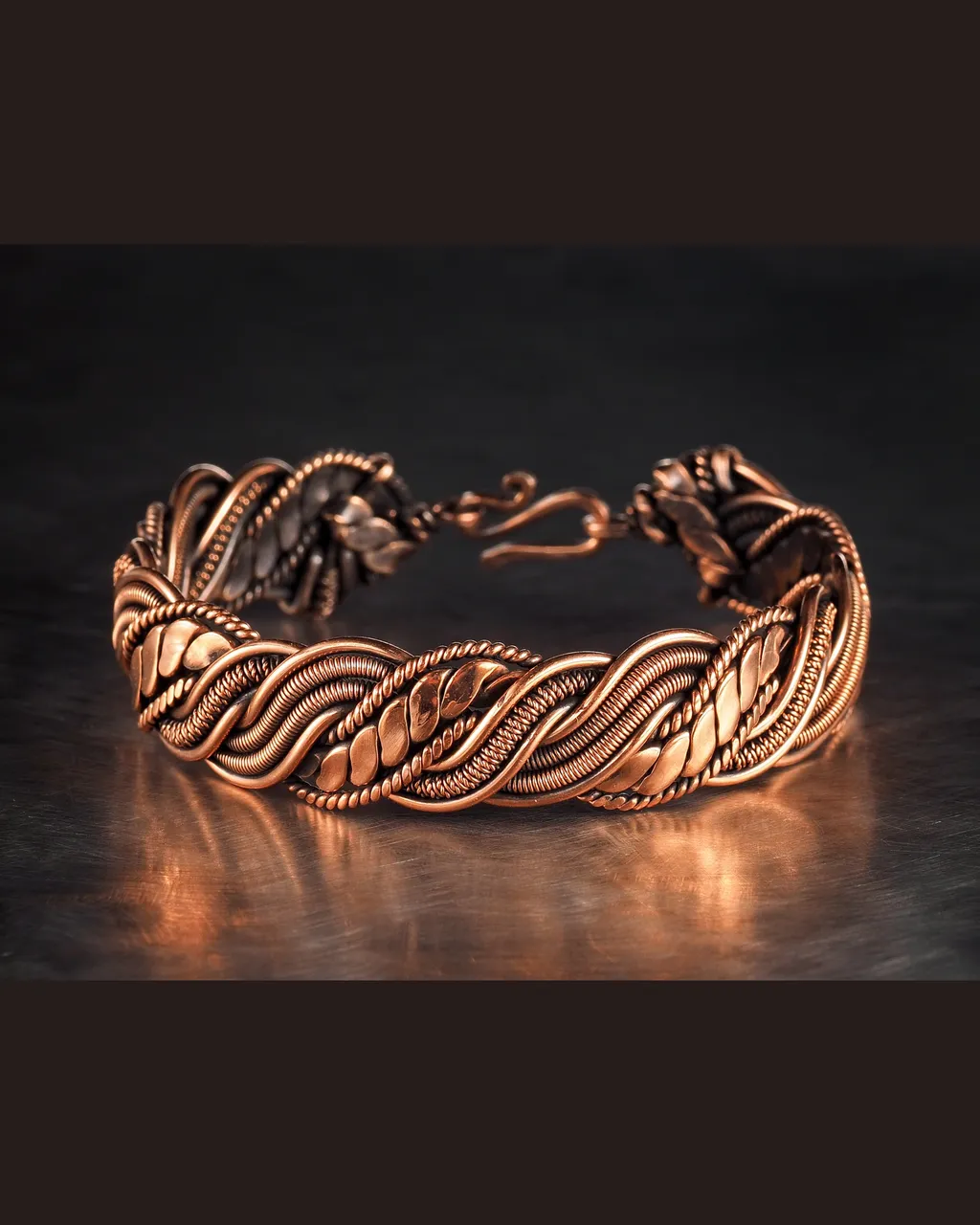 Wire wrapped bracelet, Unique 7th 22nd Wedding Anniversary gift idea, Art Nouveau antique style, One of kind braided statement bangle, Pain relief, EMF protection, Hippiу accessory, Handmade oxidized pure copper woven wire elven jewelry
❂ The bracelet is made of pure copper wire. The copper is artificially aged with patination, which gives an antique look and makes the details of the bracelet more expressive. After patination, the bracelet was polished to a shine, which gives a beautiful aesthetic appearance to the bracelet. The bracelet is covered with a protective varnish to prevent darkening.
You will receive the exact bracelet you see in the photos.
The bracelet can be combined with any wardrobe and emphasize your uniqueness and style.
Bracelet Width: 1.5 cm