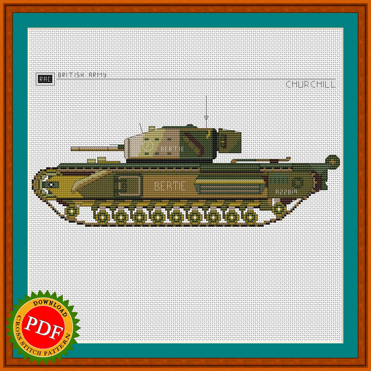 The #Churchill #CrossStitchPattern is a unique and intricate design that captures the essence of the iconic Churchill Mark III #Tank used by the British Infantry during #WorldWarII. This #embroidery #chart allows avid stitchers to recreate an important piece of history with intricate details and accuracy. The #pattern features the tank in all its glory, complete with realistic markings and details. Whether you are a history buff or a cross #stitch enthusiast, this Churchill Mark III Tank embroidery chart is the perfect addition to your collection. Bring a piece of #WWII memorabilia to life with this beautifully crafted #crossstitch pattern.

🔎 https://ballwool.com/products/68491