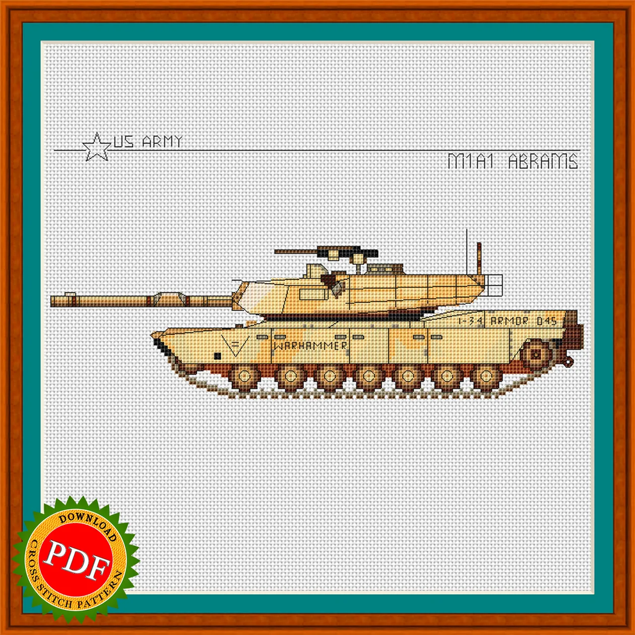 🔎 The M1 #Abrams #CrossStitchPattern is the perfect way to pay homage to one of the most iconic tanks in history, the Abrams #MainBattleTank. This #pattern features intricate detailing and vibrant colors, making it a perfect challenge for experienced stitchers and a fascinating project for beginners. Stitch your own version of this impressive military vehicle and display it proudly in your home or give it as a unique gift to any military enthusiast. Take on this project and show your appreciation for the powerful and legendary Abrams Main Battle #Tank.

🔎 https://ballwool.com/products/63931
