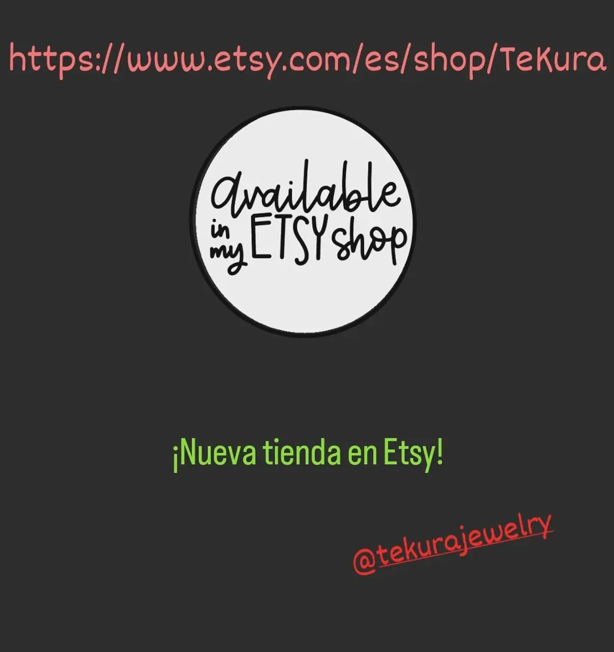 ¡Nueva tienda en Etsy!

New Etsy shop!

https://www.etsy.com/es/shop/TeKura

#tekurajewelry #handmade #handmadejewelry #earrings #personalizables #customized #pendientesartesanales #pendientes #arcillapolimerica #artesania #artesanal #polimerclay