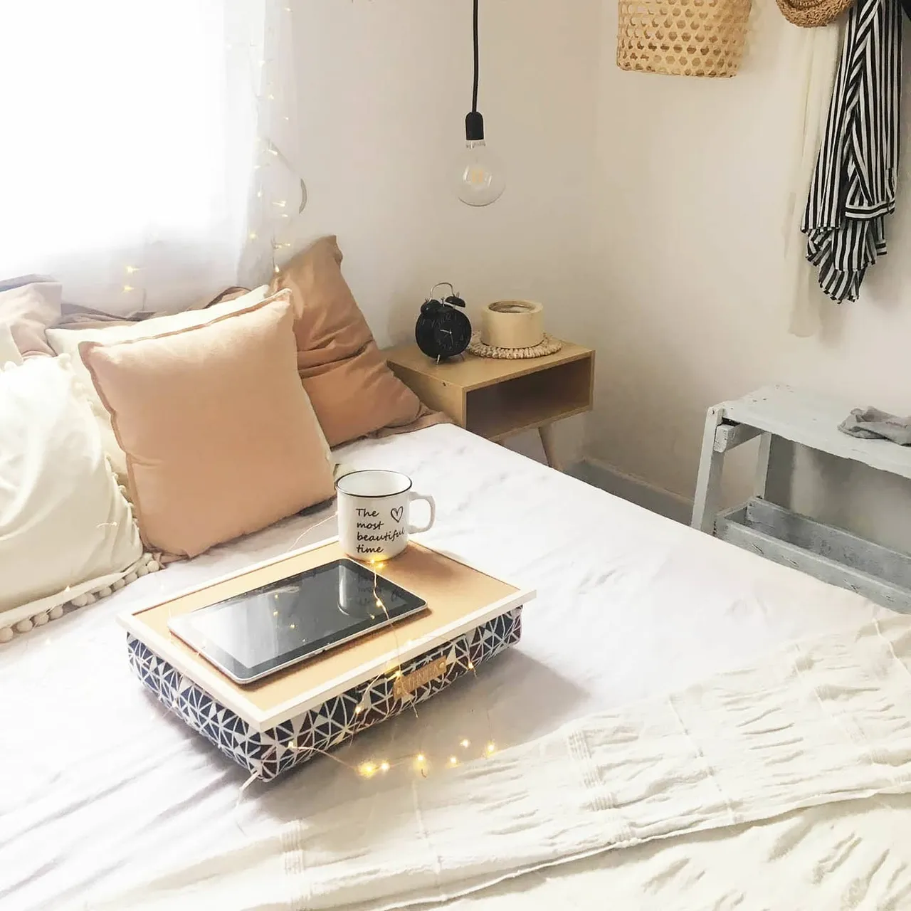 Light • Practical • Minimal- Our LAPTOP TRAY Designed to allow you work comfortably from anywhere in the house.
.
.
.
.
.
.
.
.
.
.
.
.
#workfromhome
#bohemianhomedecor
#computer
#woodworking
#laptoptray
#handmadeproduct
#workingspace
#bedroominspo
#handmadecushion
#lovethefeedsyoufollow_home
#cozybedroom
#scandinaviandeco
#bohemianliving
#instahome
#whiteinterioryes
#whiteinterior_summer
#whitebedroom
#workingfrombed