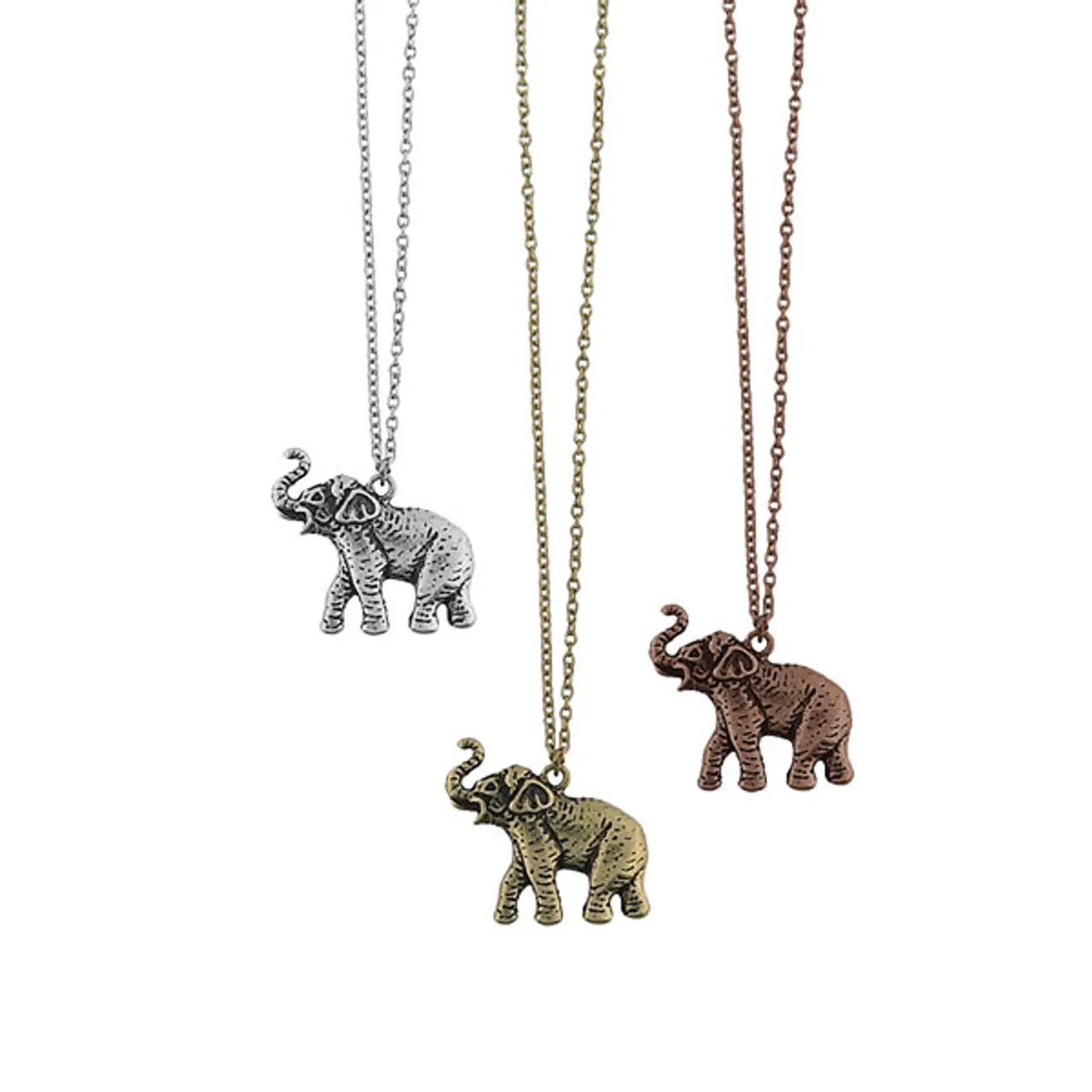LAVISHY 883-113 reversible vintage style #elephant pendant #necklace: From Flare collection by LAVISHY, this handmade vintage style elephant reversible necklace is unique, fun and very affordable.
Base metal: Zinc alloy
Plating: burnish antique silver, burnish antique gold & copper
Safety: Nickel & lead free, non-allergenic / hypo-allergenic
Special feature: Scratch & tarnish resistant
Measurement:
 Pendant: 2.4 x 2.3 cm / 0.9 X 0.9 inch / 2.4 x 2.3 cm
 Necklace: 18 inch with 2 inch extension
Wholesale available at www.lavishy.com for gift shops, fashion accessories & clothing boutiques in Canada, USA & worldwide.