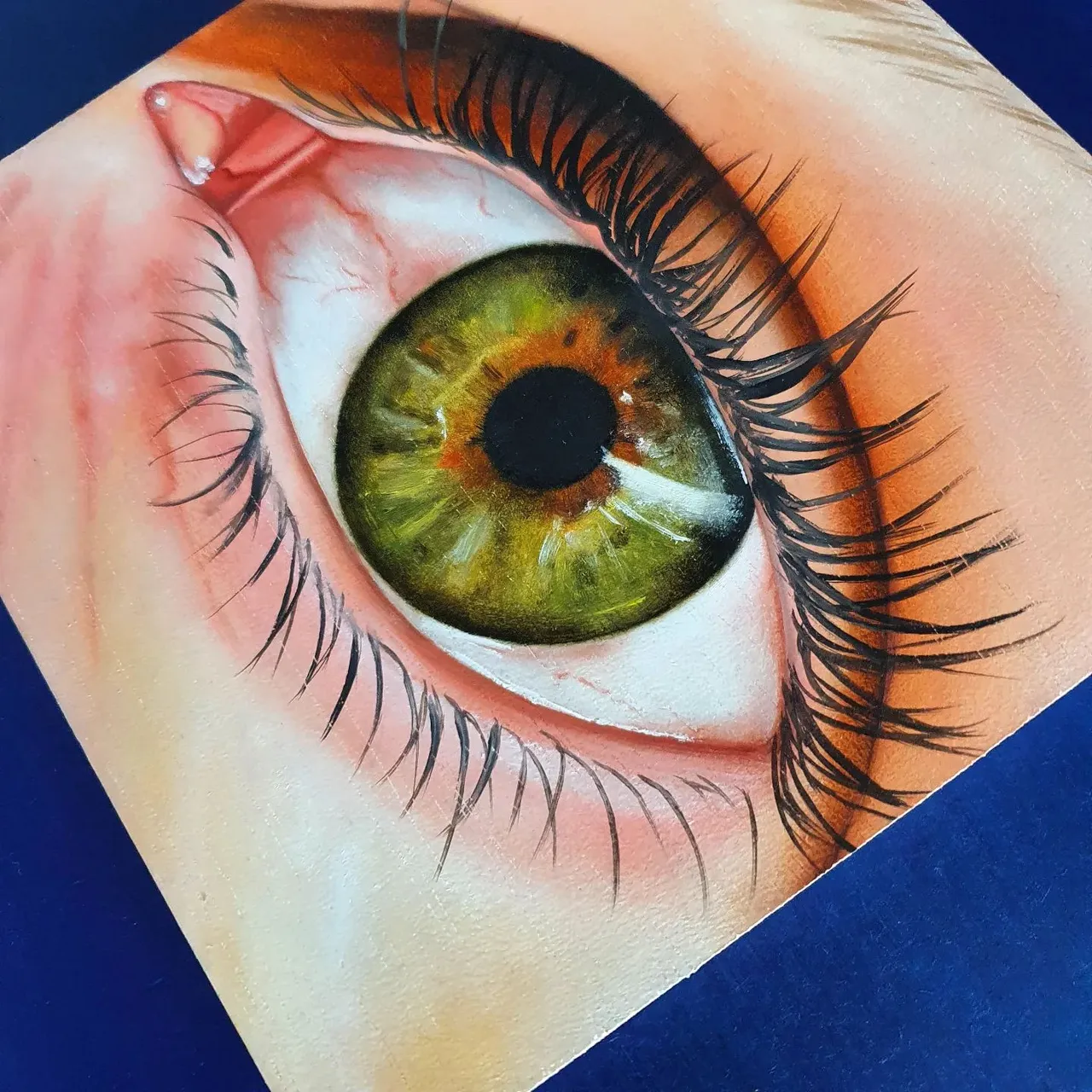 Eye: Ingeborg Stevens
We've opened our eyes
Oil on wood
20x20cm

Story of Ingeborg:

Eyes, the mirrors of the soul.

We can close our eyes to everything that is going on in this world.
But when we really dare to look, inside and outside ourselves, we see so much.
We see what is beautiful. We see what is not beautiful.
We see what really IS. Who we really ARE.
When we open our eyes wide. They dare to aim outwards and inwards.

We see Yin and Yang. We see light and we see dark.
And that everything on Earth is dual. And what needs healing.
The real goal is to fix our gaze on the heavens.
Bringing down to earth what we see and experience there. The light and the love.
With our feet firmly on the ground.

So that all light can shine on the dark and we can experience heaven on earth.
Inside and outside ourselves.
Let us really see ourselves and also the other, with soft eyes. And with the eyes of the heart.
With open eyes and open heart. Radiant and uninhibited and full of surrender and trust as the eyes of our children, our future.

Soft, light, loving, true power. That what we really are.
Our soul, reflected in our eyes.

Eyes, mirrors, awake and open, so confrontational...but so pure, so real and true.......

Love,
Ingeborg XXX

More information about this art project or interested in participating 👇🏼
https://www.debbievervoort.com/project-info