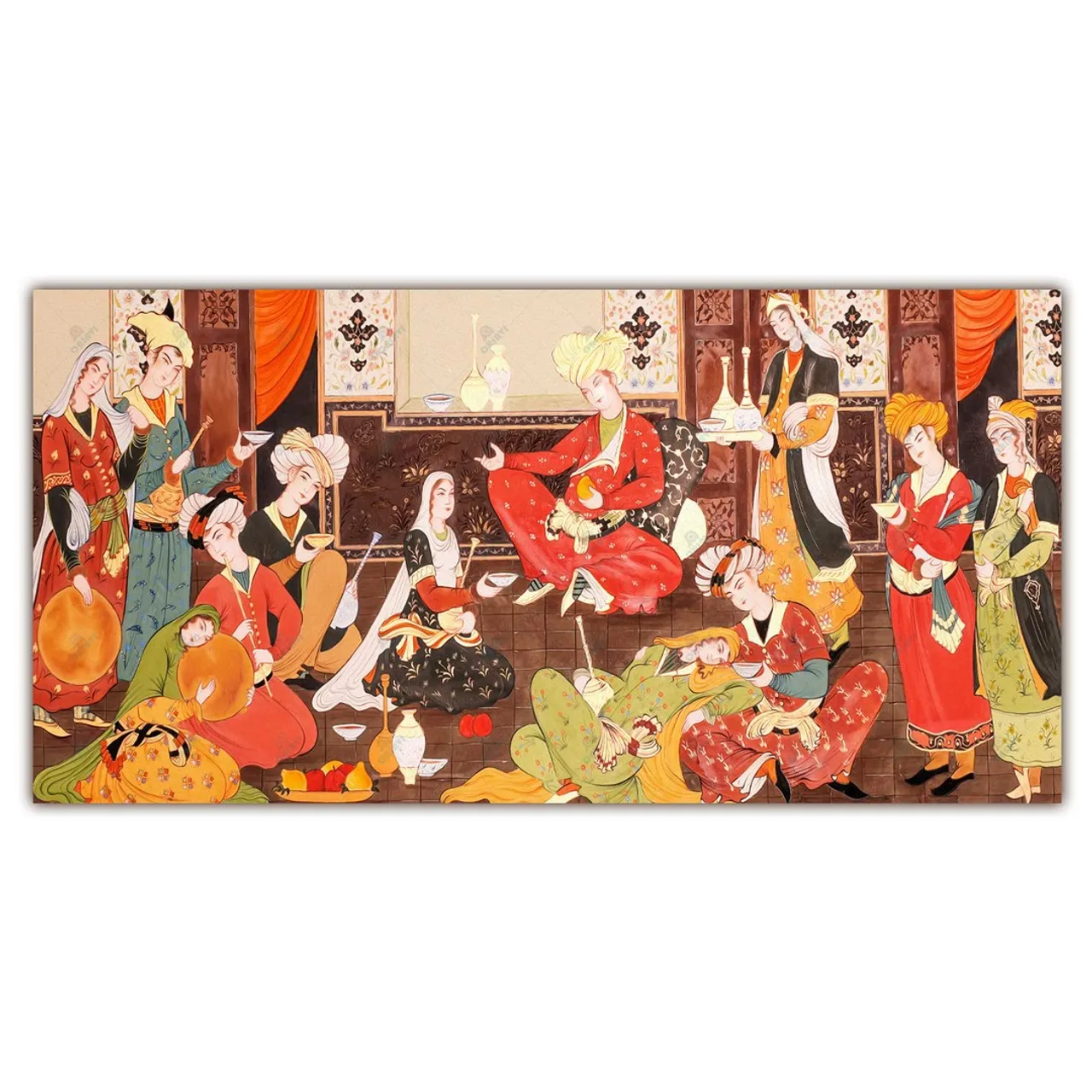 Antique Persian Miniature Wall Art 
مینیاتور ایرانی و از نقوش دیواری قدیمی

✅Best quality canvas print displays vibrant artwork that is built to last.
✅Ready To Hang - Mounting hardware comes attached.
✅Leveling Bumpers Included - For wall protection.
✅Semi-Gloss Print - Increased vibrancy of artwork.
✅Amazing and eye-catching for your home or office.
✅Beveled Wood Stretch Bars - Make frame less noticeable on front of canvas.
✅Industrial Strength Staples - Ensure a tight fit that is sure to last.
#oriavi #persianwallart #persianhomedecor #iraniangifts #persianartwork #modernart #persianart