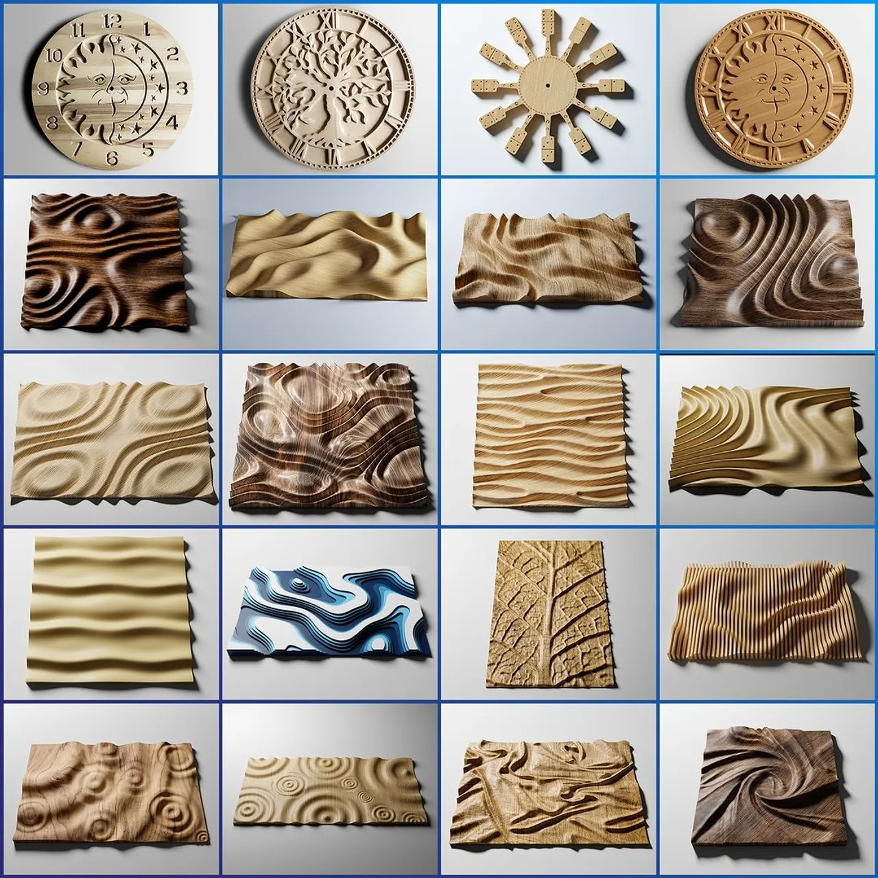 Check my shop https://www.etsy.com/shop/BagFullOfWonders Get ready to use a digital design or message me for a custom one. My designs can be used for wall hangings, accent walls, furniture panels, bed headboard slats, etc.  Follow my page to get updates about future products, discounts, and sales.  #etsyshop #etsyfinds #etsysellersofinstagram #etsy #walldecоr #cncwoodworking #3dprinting #cncdesign #wallpanels #reliefcarving #woodcarving #cncfilesforwood #wallhanging #bohodecor #abstractwallart #parametricart #pícoftheday #readytocut #lasercut #furnituredesign #basrelif #livingroomdecor #wavy #homeinterior #carvedwood #parametricdesign #woodenclock #cncwallart #digitalfile #cncproject