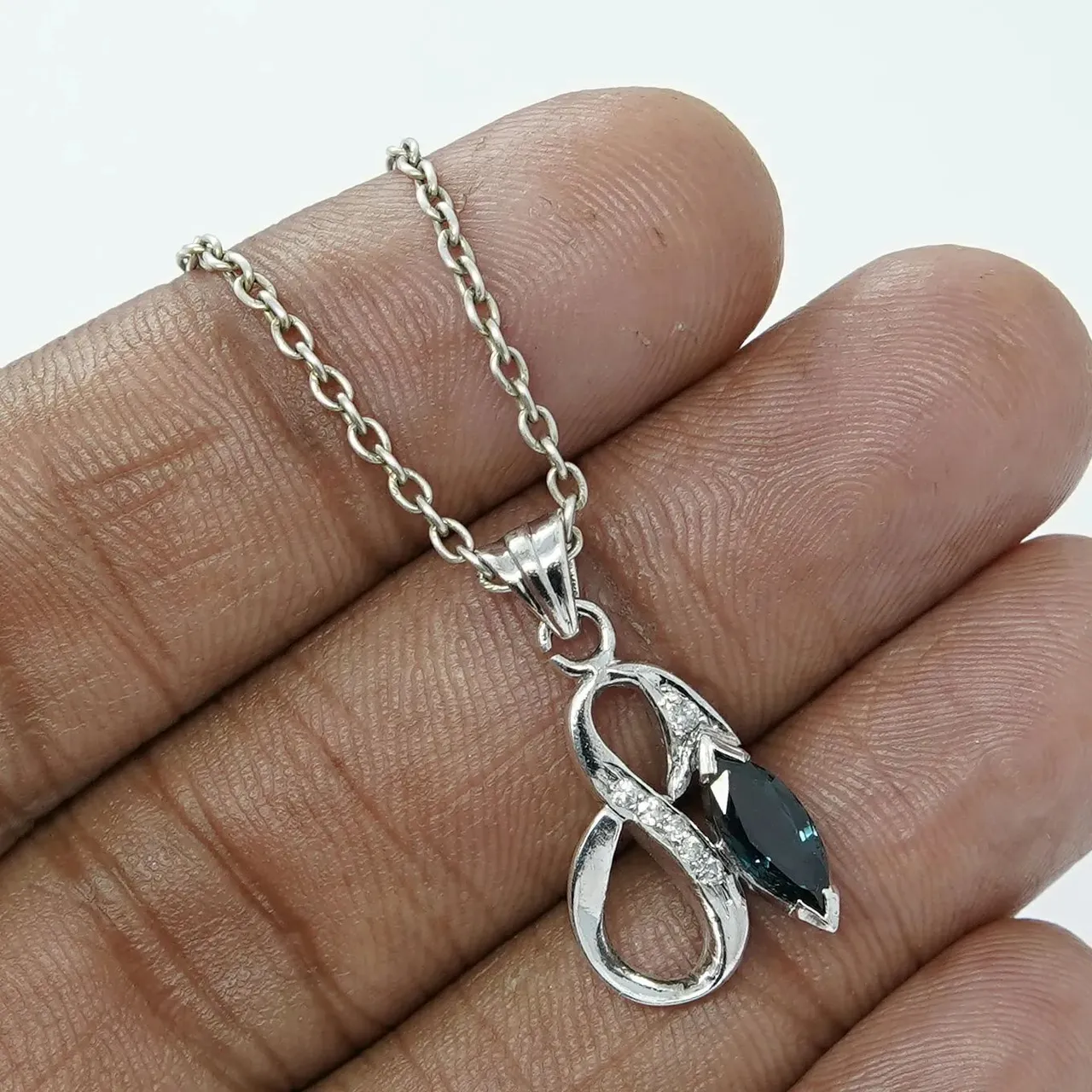 Handmade silver pendant with natural diamond and gemstone
Visit.
Sksoni.etsy.com