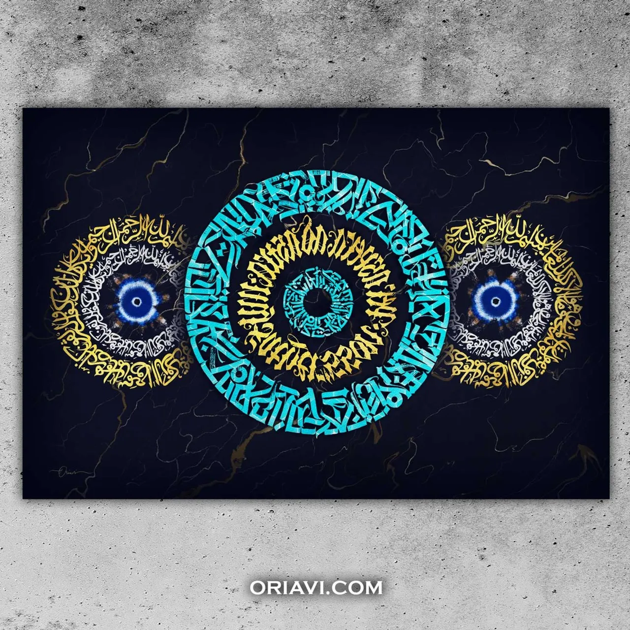 (چشم‌زخم)
✅ DELIVERY TIME: 8 - 12 Business Days
✅ Made in USA, Canada, UK, Europe or Australia.
✅ Items will ship from the nearest facility to your address.

█ Designed by one of the best Persian digital and hands-on designers.
وَ إِنْ يَكادُ الَّذِينَ كَفَرُوا لَيُزْلِقُونَكَ بِأَبْصارِهِمْ لَمَّا سَمِعُوا الذِّكْرَ وَ يَقُولُونَ إِنَّهُ لَمَجْنُونٌ

✅Visit our website to view sizes and prices. Link in Bio @oriavi.shop

#oriavi #wallart #homedecor #iraniangifts #artwork #modernart #persianart #arabiccalligraphy #islamicart