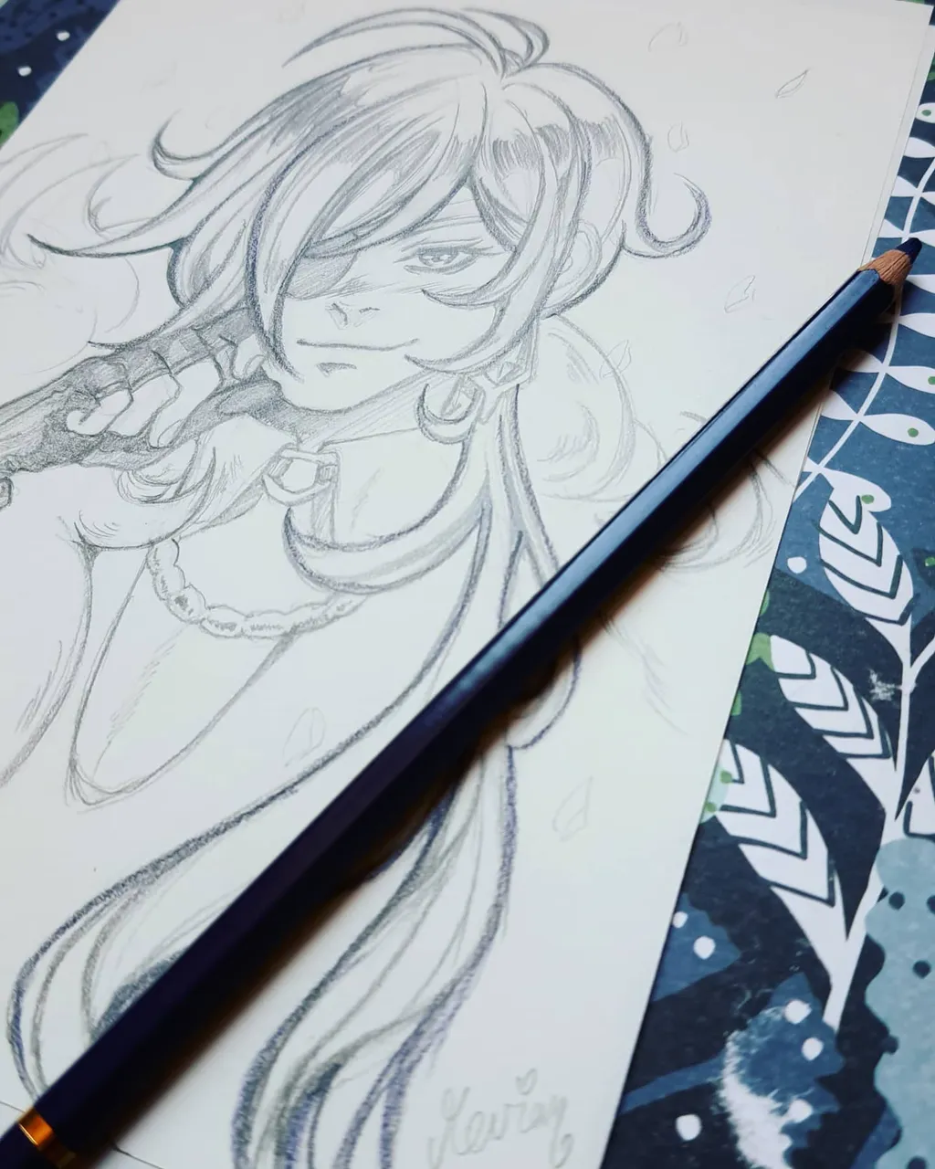 [Commission streaMUC - Kaeya]
One of the sketch-commissions I received this weekend .w.V
.
My first time drawing Genshin Impact xD I'm not so keen on games so I've no idea what's going on, but I really like the character-desings!
.
#animuc #genshinimpact #kaeyagenshinimpact #kaeya #illustration #deutschmangazeichner #germanillustrator #sketch #pencilart