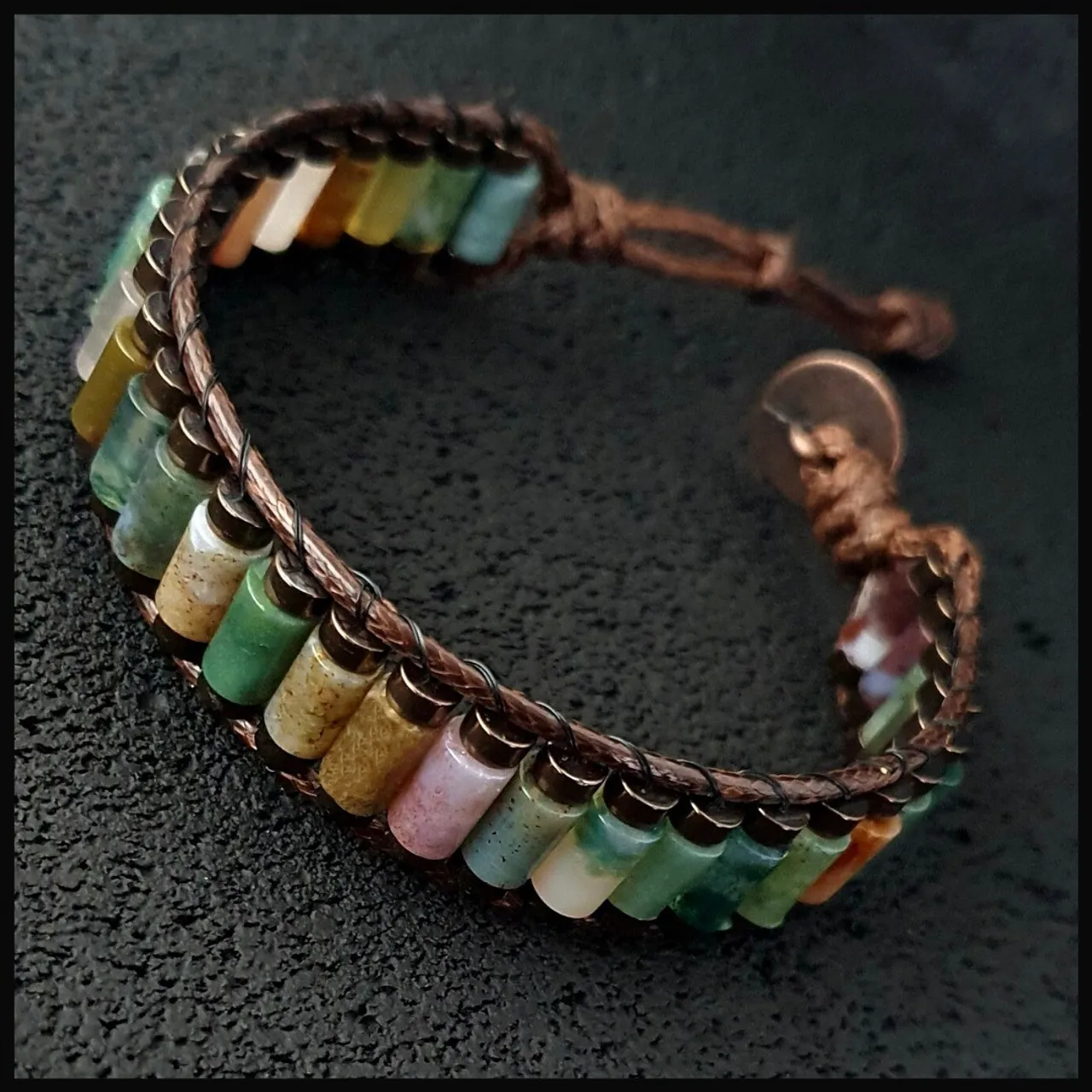 NATURAL INDIAN AGATE HANDMADE BRACELET
Handmade Natural Gemstone Jewelry

All our design prepares according to your given size with love.

Please visit our @esty shop for order;
https://www.etsy.com/shop/SevenArtJewelry

#etsy#handmadejewelry#sevenartjewelry#etsysuccess#etsyshop#etsymarket#uniquedesign#qualityworkmanship#qualitystone#indianagate#agate#gemstonejewelry