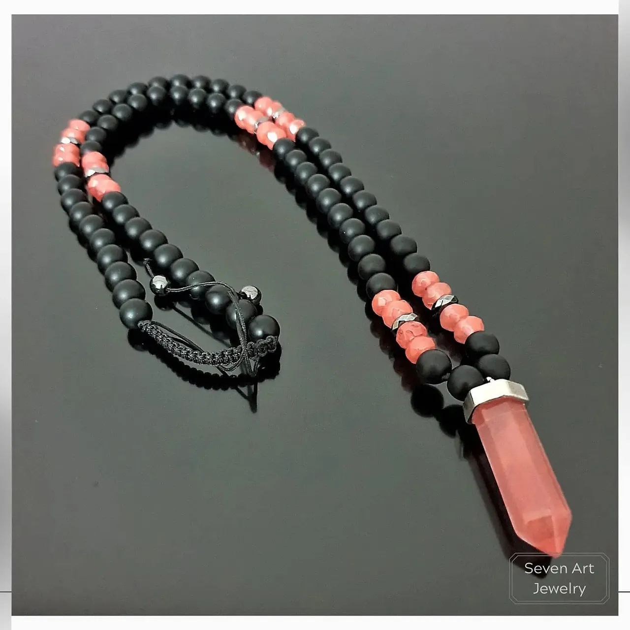Rose Quartz & Onyx Necklace
#rosequartznecklace #etsyseller #etsynecklace #etsy #etsygifts #etsyshop