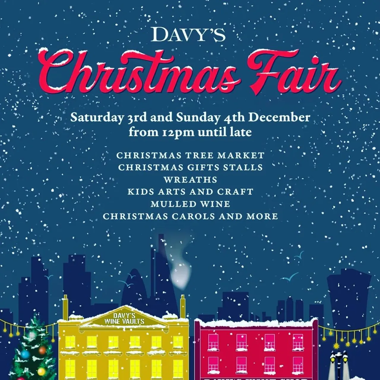 Really pleased to announce we will be taking part in this local event at the lovely Davys wine bar in Greenwich.
Come along and get into the festive spirit
#keepitlocal #madeingreenwich #davyswinebar #xmasfair #carolsinging #shoplocal