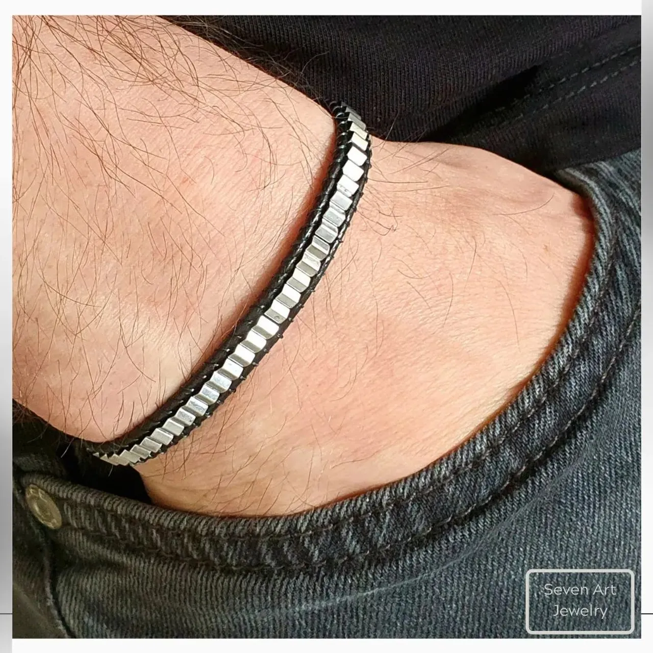 Hematite Slim Bracelet
Silver color

#etsy #etsyshop #etsyseller #theetsies