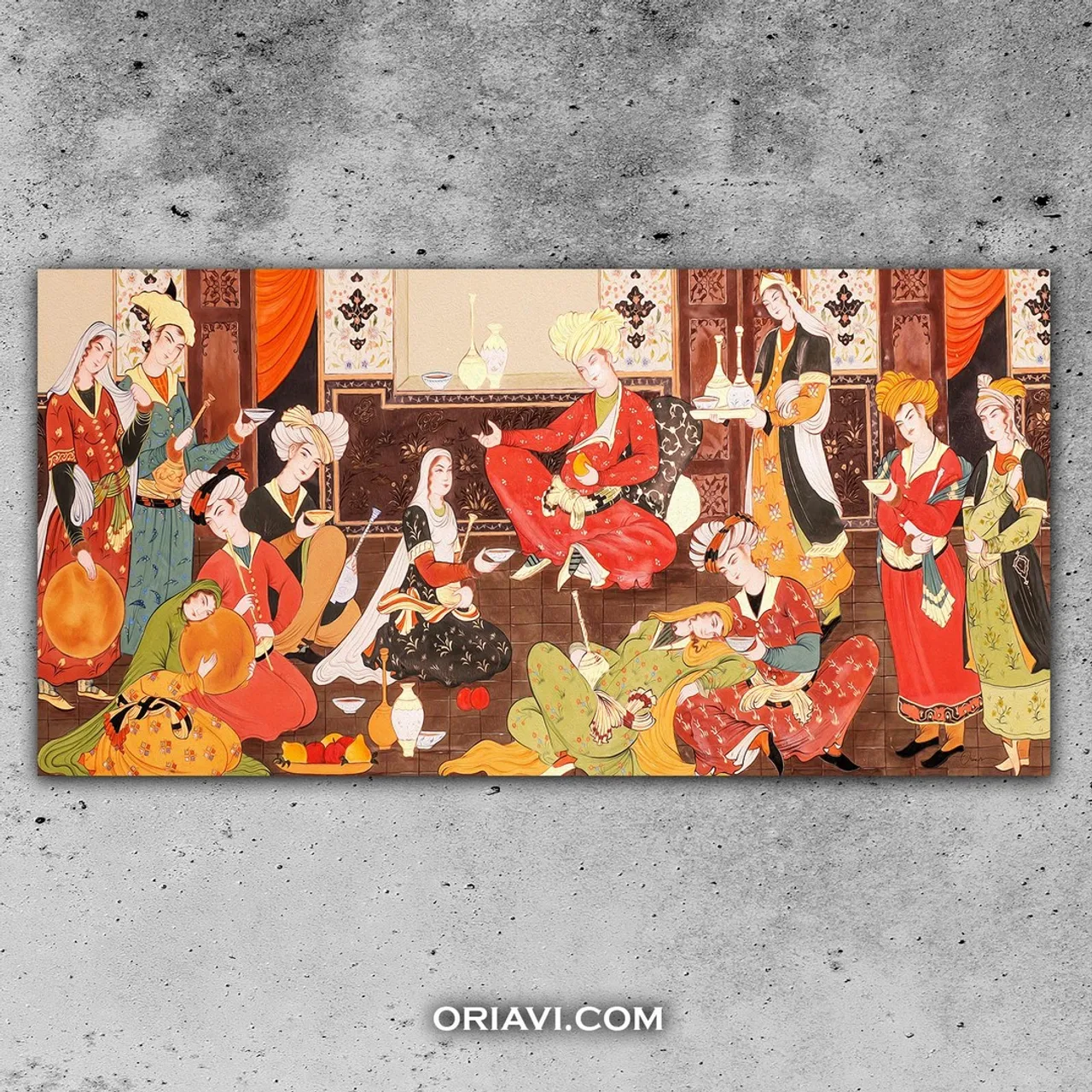 Antique Persian Miniature Wall Art 
مینیاتور ایرانی و از نقوش دیواری قدیمی

✅Best quality canvas print displays vibrant artwork that is built to last.
✅Ready To Hang - Mounting hardware comes attached.
✅Leveling Bumpers Included - For wall protection.
✅Semi-Gloss Print - Increased vibrancy of artwork.
✅Amazing and eye-catching for your home or office.
✅Beveled Wood Stretch Bars - Make frame less noticeable on front of canvas.
✅Industrial Strength Staples - Ensure a tight fit that is sure to last.
#oriavi #persianwallart #persianhomedecor #iraniangifts #persianartwork #modernart #persianart