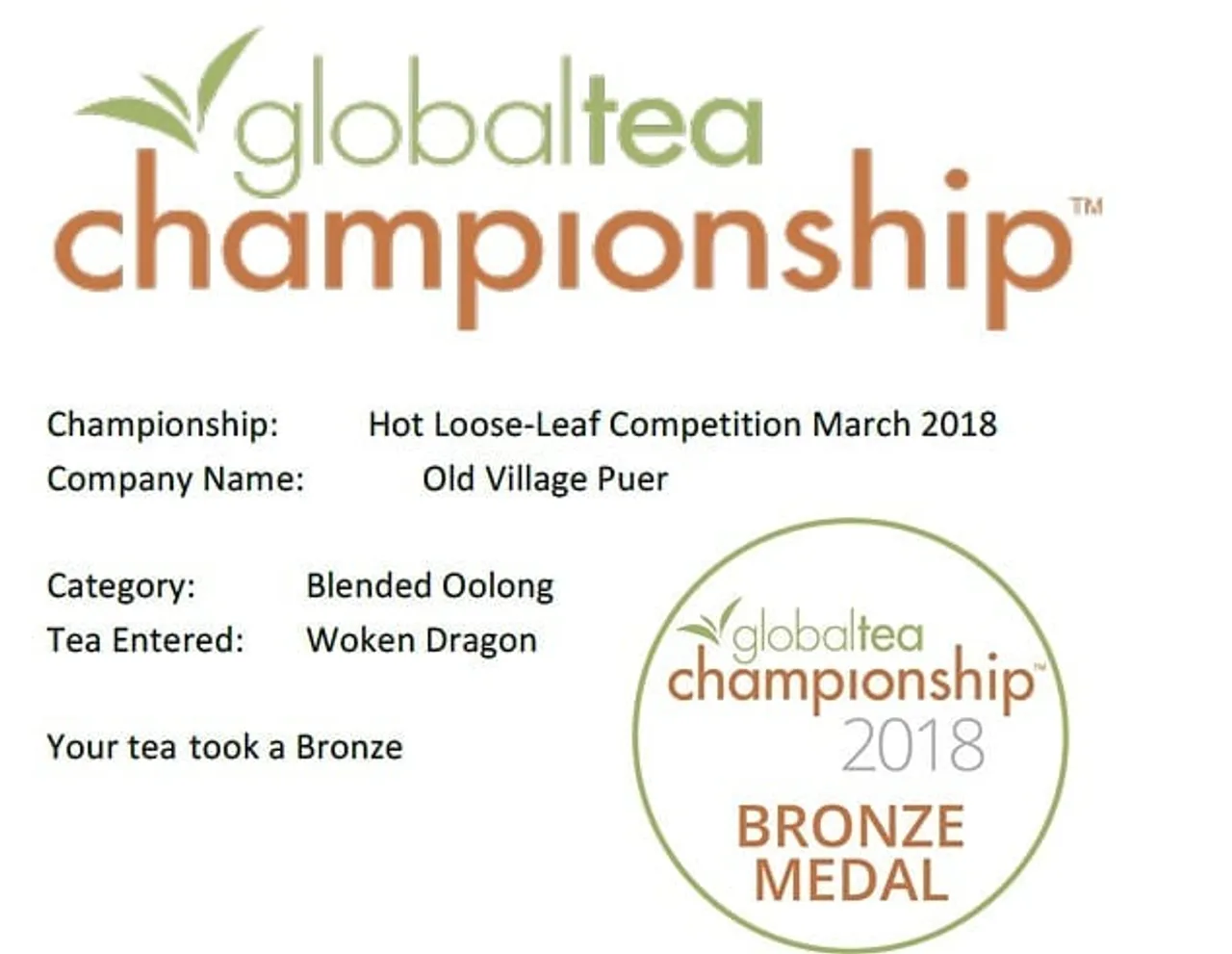 Proud to announce that Old Village Pu Er (OVP) is the only Tea company from Singapore to win not just 1 but 2 awards in the Global Tea Championship held in United States! #oolong #chinesetea #tea #awardwinning #tealovers #teaenthusiast #quality #fresh #expert #sgtea #shoplocal #singapore #pride #teatime