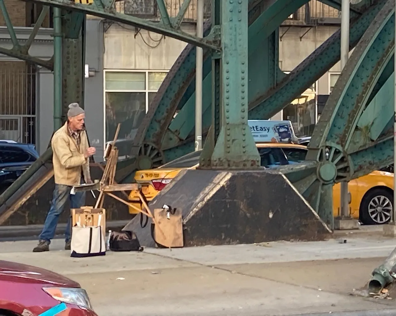 Got to paint with my good friend @frcurran under the magnificent W 125th street subway station in Harlem. Off to a good start, will work it a little more in the studio. 16x20 oil on panel, available #newyorkart #newyorkartist #harlemnyc #oldnewyork #oldnyc #newyorkfineart #urbanpleinair #thorwickstrom #manhattanville #paintingsofharlem #paintingsofnyc #w125thstreet #125thstreetsubwaystation #elevatedsubwaystations #pleinairnyc #pleinaircityscapepainting