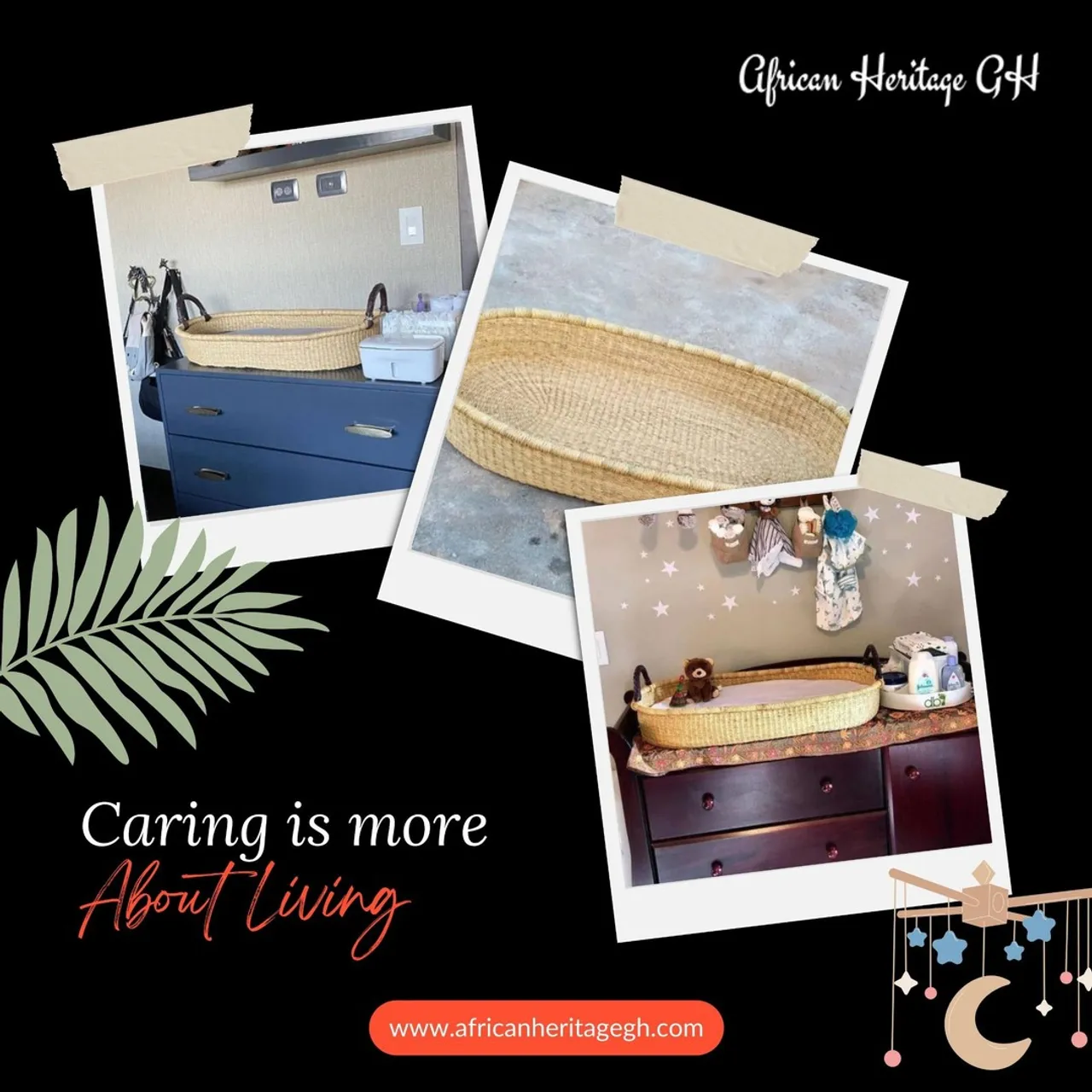 Ultimate portable changing table basket includes everything a parent needs for diaper changes and it's the perfect baby shower gift for new parents to be. The leather carrying handles on the long side complete the design and make handling easier for parents.
----
Shop Now: https://bit.ly/3G3SwHS
.
.
.
.
#africanheritage #babydiaperchangingtablebasket #babymosesbasket #newbornbabywoven #giftbasket #africanbasket #bags #sheabutter #allnatural #naturalproducts #handmadeproducts #highquality #bestcustomerservice #unique #safechoice #smartchoice #greatgifts #greatqualityproducts #competitiveprices