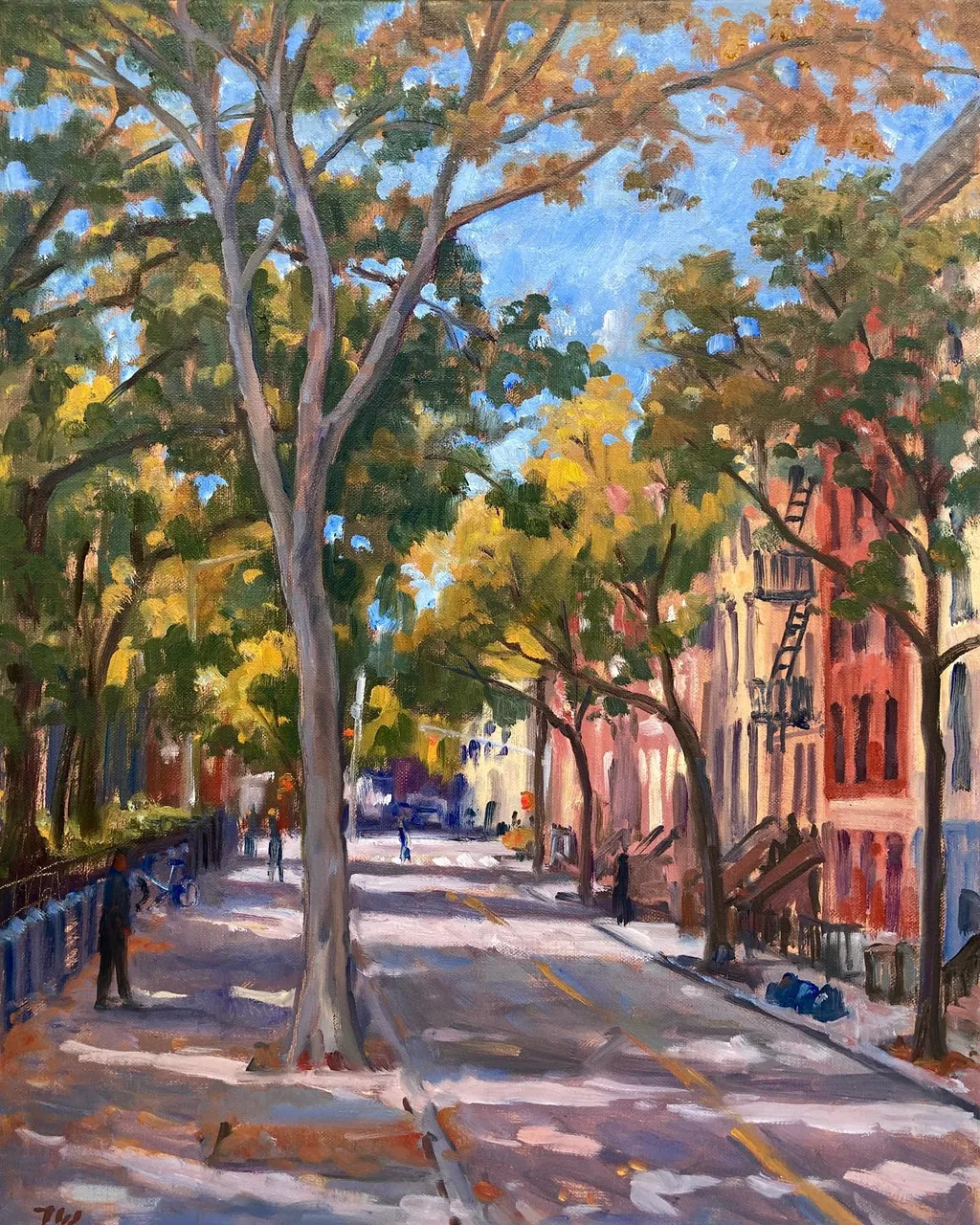 If I’m spending too much time on East 10th, blame the parking gods, who keep opening up spaces. 16x20 on linen, available #autumninnyc #paintingsoftheeastvillage #paintingsofnewyorkcity #e10thstnyc #pleinaircityscapepainting #newyorkcityscapepaintings #newyorkcityscapepainter #eastvillagepaintings #eastvillagepainter #eastvillageartist #newyorkpaintings #nycpaintings #nyctenements