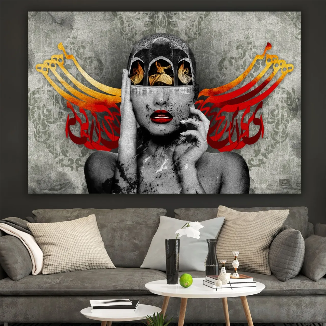 English translation of the poem of RUMI:

"The world is meaningless and it’s residents are nothing , you’re nothing do not get involve in pointless things

Do you know what is laid before you after life , love and affection and the rest is null and void"

دنیا همه هیچ و اهل دنیا همه هیچ
ای هیچ برای هیچ بر هیچ مپیچ
دانی که پس از عمر چه ماند باقی
مهر است و محبت است و باقی همه هیچ
✅Visit our website to view sizes and prices. Link in Bio @oriavi.shop

#oriavi #wallart #art #homedecor #walldecor #artwork #modernart #calligraphy #rumi #iranianart