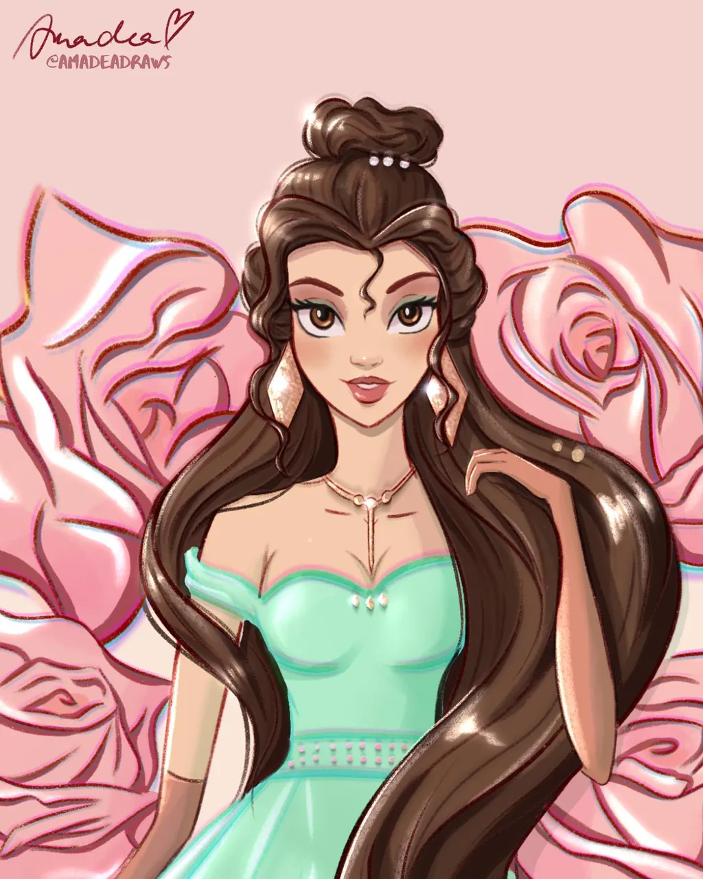 ✨Which dress color is your fav for her? Green, Purple or Black? 🤩
.
Glam Vogue inspired Belle Variation was so much fun to paint for @pinsbywafa 🥰
It took a while till I decided on this pastel green color and isn’t she gorgeous!
.
I have always loved pastel pinks and greens together, they are just so beautiful and mesmerizing. I used to have a pastel green swimsuit and it was my fav to wear at our Lake House in Hungary. I kinda want it back now so I can wear it in Hawaii!🤣
.
Original pin design is on slide 4! Which one is your favorite?
.
.
.
.
.
.
.
.
.
.
.
.
.
.
#belle #draweveryday #drawingchallenge #disneybelle #artcommunity #artistsupport #drawinyourstyle #disneyart #artistsupportingartists #disneychristmas #dtiyschallenge #disneyprincesses #artistsupport #artistsupportingartist #digitalart #digitalartworks #loungefly #disneyworld #disneyland #artistsoninstagram #disneyfan #drawingcontest #instaart #instaartist #artcommissions #artistsupportartists #artistcommunity #princessart @disneywordmylove @disney.arts @disneyfans_1 @thedisneyprincesses @your_art_supporter #loungefly #loungeflydisney #beautyandstyle