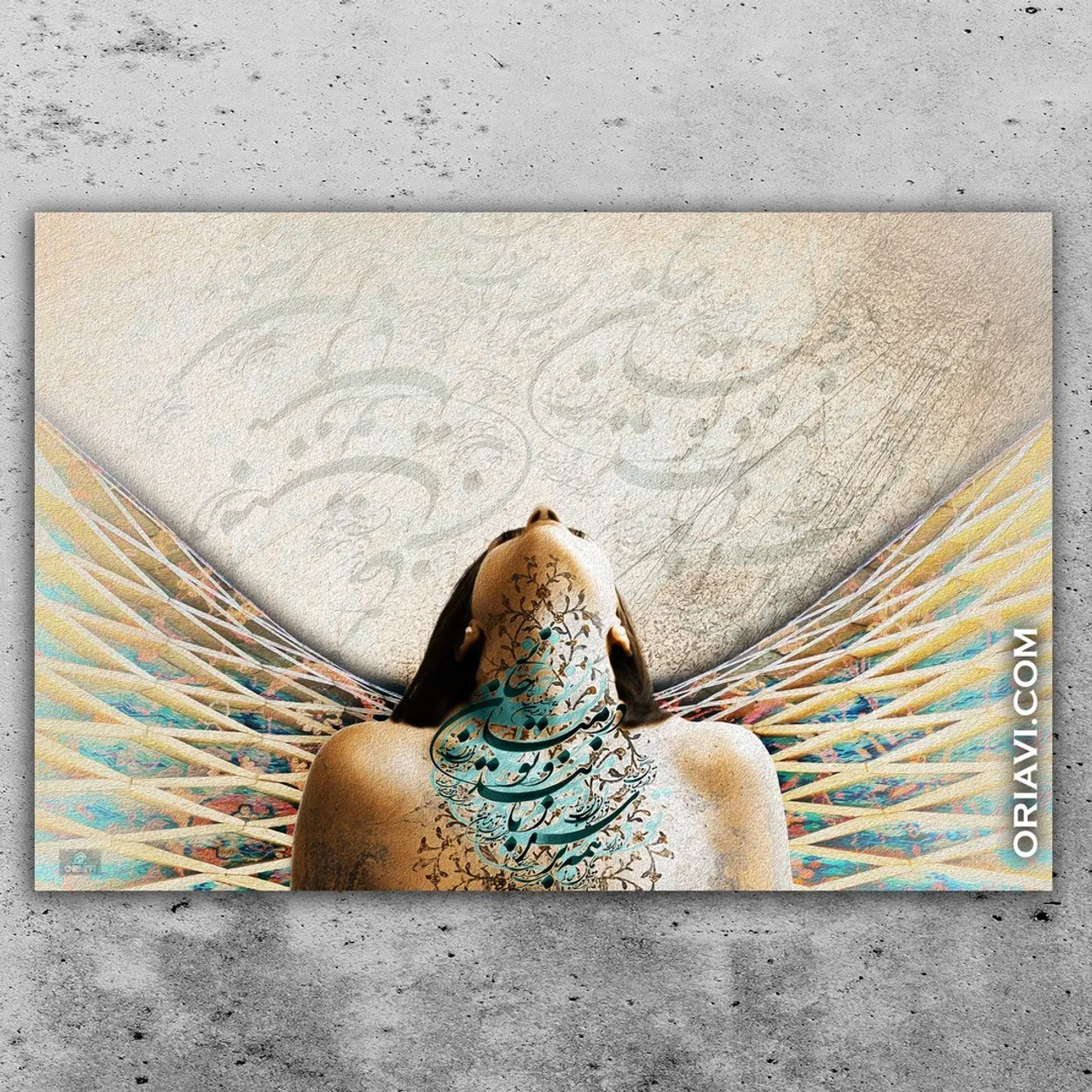 The translation in English is:

Others are the only Name, but you are among the Heart.

_Saadi

The poem in Persian (Farsi) says:

همه بر سر زبانند و تو در میان جانی
█ Designed by one of the best Persian digital and hands-on designers.

#persianart #iranianrug #digitalart #ايرانيان_كانادا #ايرانيان_تورنتو #oriavi #persiancalligraphy