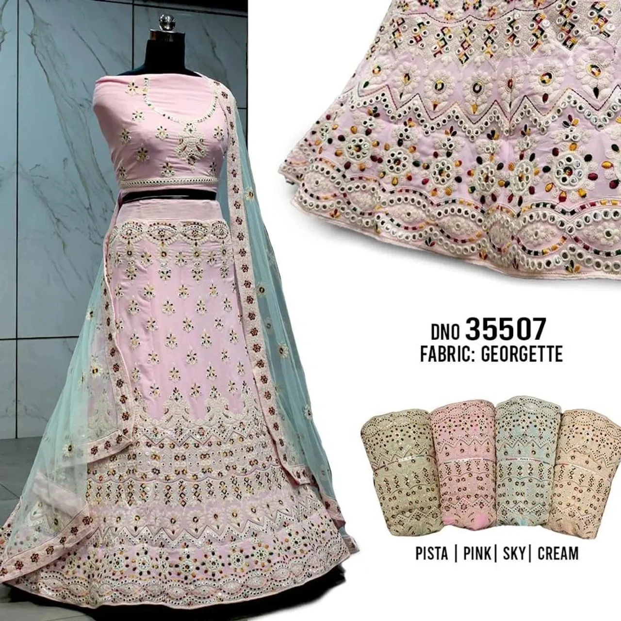 #lehenga #lehengacollection #lehengadesign #weddinglehenga #receptionlehenga #engagementlehenga #girlishlehenga #bridesmaidlehenga #pinklehenga #georgettelehenga