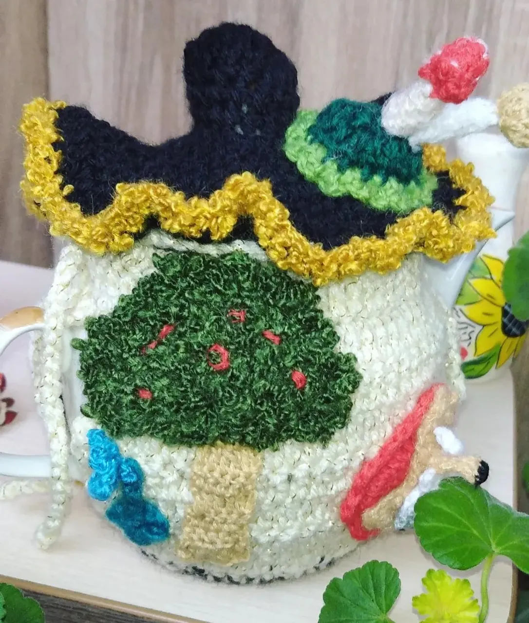 Excited to share the latest addition to my #etsy shop: Cosy tea. Tea cosy for teapot. Tea cosy knitted mustroom house dog. #rainbow #birthday #christmas #teapotscosy #teapotcover #teapotwarmer #teapotcozy #teacozies #knitteacozy 
https://etsy.me/3Bc9X5Y