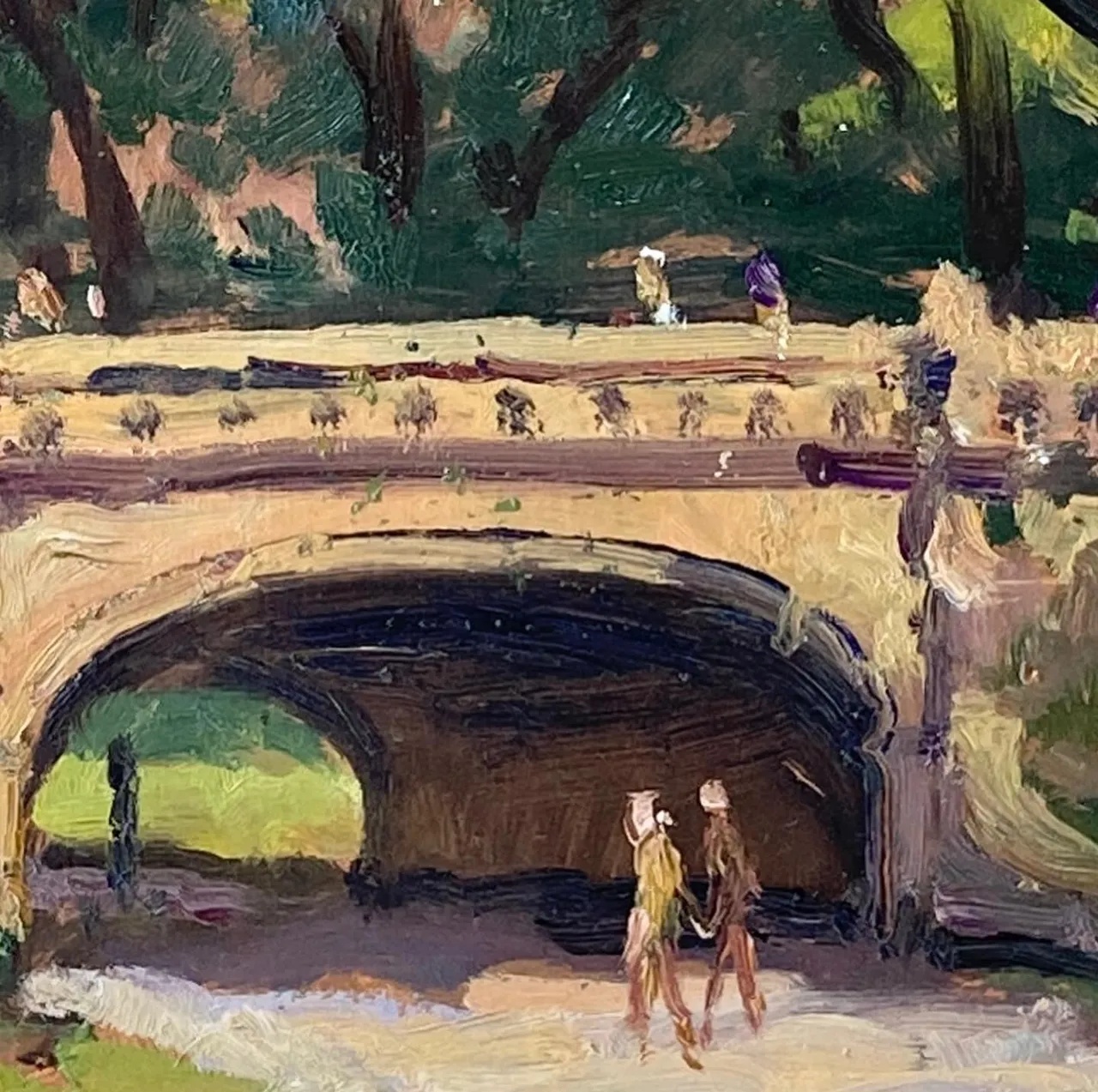 Saturday morning, while my 10 year old chess hustler played a school tournament, I shuffled around Central Park painting. This is the #daleheadarch looking west. No easel, just painted sitting on the grass. The hardest part is getting up. The second hardest part is getting the wet oils home unscathed. 12x12 oil on panel, available, link in bio #paintingsofnyc #paintingsofcentralpark #paintingsoftheupperwestside #nyclandscapepainting #newyorkcityscapepaintings #newyorkcityscapepainter #newyorkcityscapepainting #nycstreetpainter #newyorkpaintings