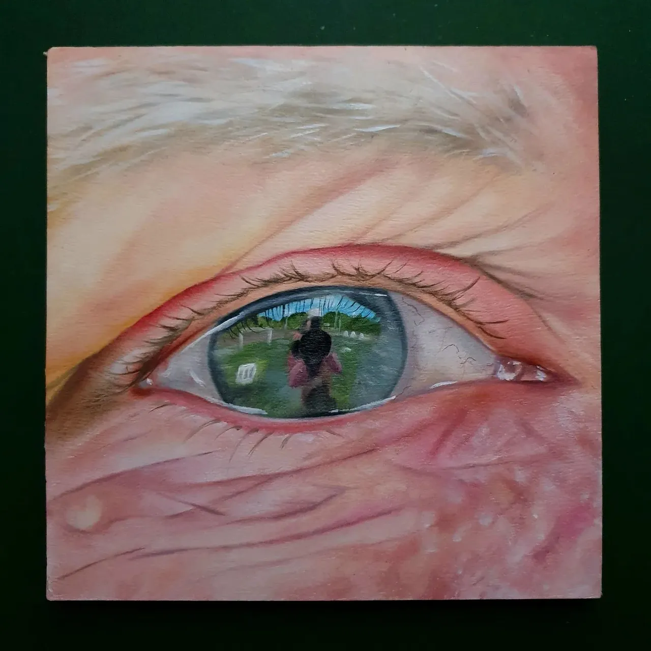 Eye: Harold van Kooten
We've opened our eyes
Oil on wood
20x20cm
Story of Harold
After more than 2 years of depression (from mild to very severe) and anxiety disorders, I came out of this intense period at the beginning of October 2021. In retrospect, this was a kind of "reset" (what's in the name.....😉), because from that moment on I started listening more to my intuition instead of my mind (although I didn't switch that off either).
This made me doubt the corona event and I decide not to take the booster. Unfortunately, the first 2 shots were already taken, because I went along with the "flow" due to my depression.
From the end of January 2022, I started investigating what is actually going on and that has provided me with a lot of knowledge so far. This knowledge is not always fun, sometimes bizarre, sometimes amazing. But all I can say is that in these 3 months I have learned more from history than in my entire school career. Everything, absolutely everything, has been turned upside down, but it still gives me much more peace of mind than when I was not awake. It may sound contradictory, but it feels that way.
I will continue with my journey of discovery and I will also search for other work because I have been living at home for 3 years and will organize my working life very differently from the past 25 years.
Debbie, thank you for the opportunity to share my story and good luck with this beautiful and loving project!
I am still looking for more eyes to paint, so are you interested in participating 👇🏼
https://www.debbievervoort.com/project-info
