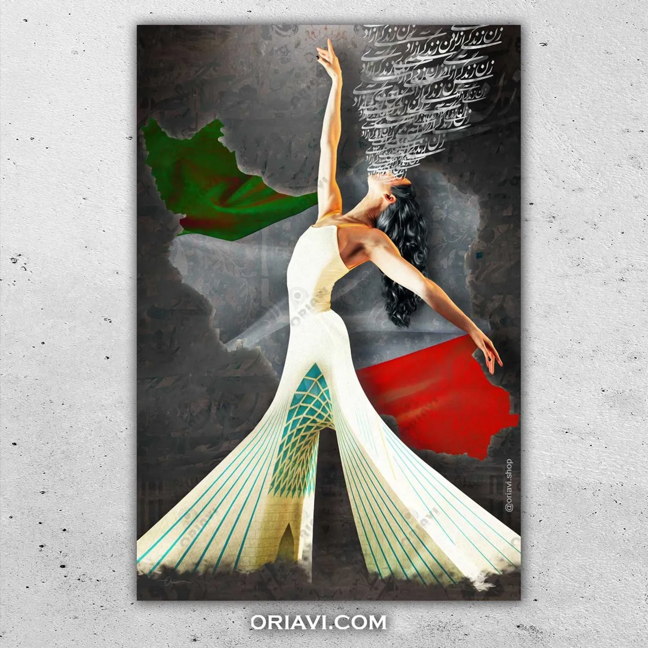 Jin - Jiyan - Azadi
Woman, Life, Freedom
زن، زندگی، آزادی
#زن_زندگی_آزادی #مهسا_امینی #برای #آزادی 
#mahsaamini #freedom #wallart #persianart @womanlifefreedom.art