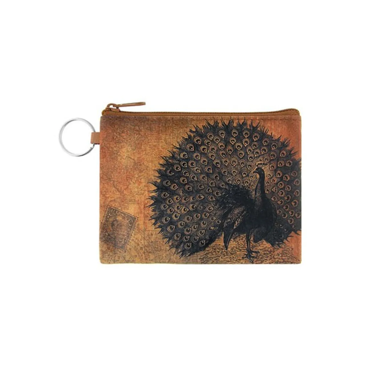 8-009: #Peacock unisex #vegan coin #purse from Viaggio (Italian for travel) collection designed by vegan brand LAVISHY established since 2001, this cool printed unisex key ring coin purse features vintage style illustration of peacock on the background of old map. It's fun, functional & fabulous. Made with Eco-friendly vegan materials that are toxic-free, recyclable and biodegradable. This unisex key ring coin purse is great for everyday use, travel as well as an unique gift for your friends and family.
Exterior: Vegan/faux leather
Interior: Nylon
- with key ring to carry keys
- 1 ID pocket at the back for driver's license or metro pass
- can hold credit cards
Measurement: 5 x 3.9 inch / 13 x 10 cm
#Wholesale available at www.lavishy.com for gift shops, fashion accessories and clothing boutiques, book stores in Canada, USA and worldwide.