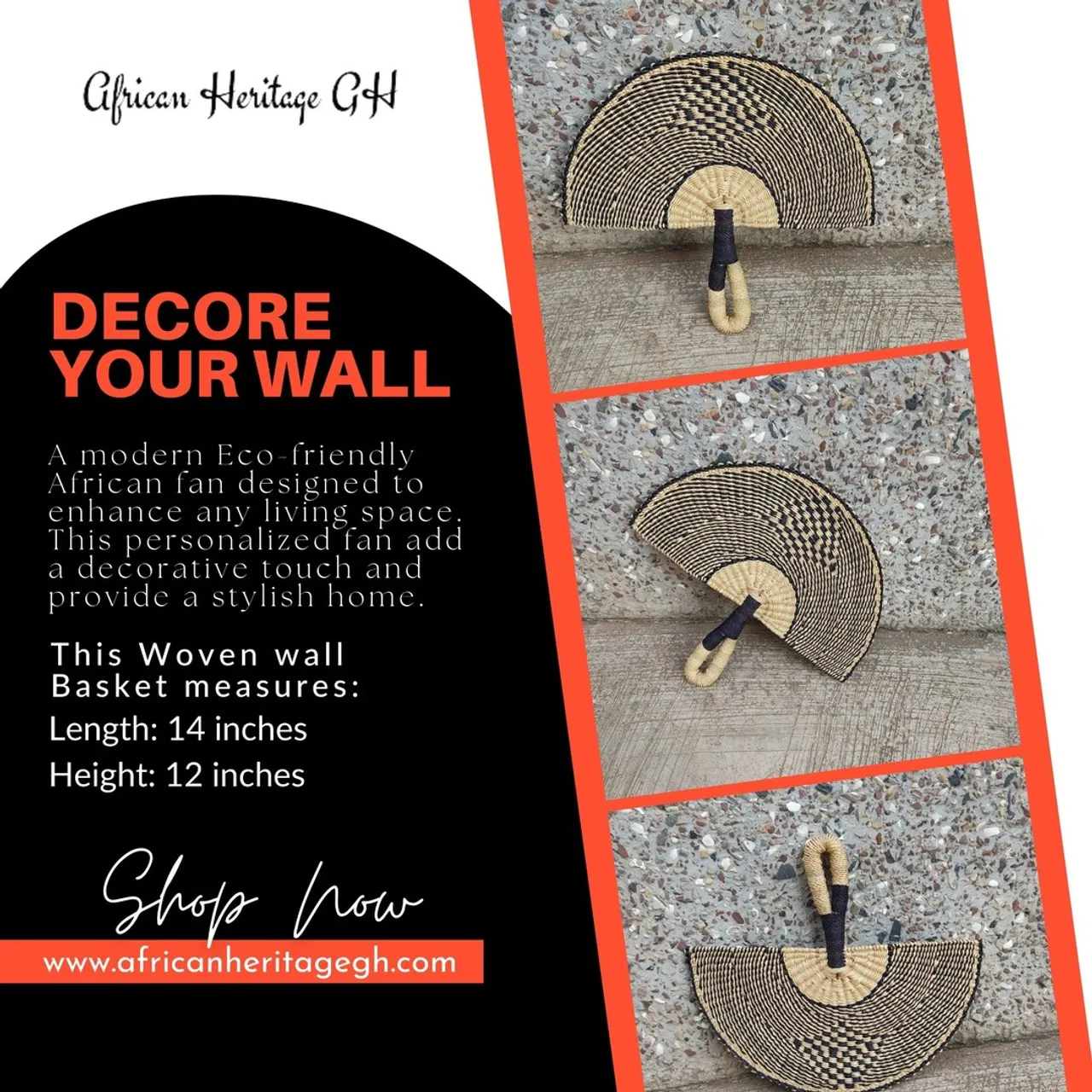 Add texture and style to your space with a selection of African Hand fans! This hand fan is great for your daily use. Place your order now.
----
Shop Now: https://bit.ly/3UfgQLf
.
.
.
.
#africanheritage #africanwallbasket #handfan #antiquehandfan #vintagehandfan #personalizedfan #sheabutter #allnatural #naturalproducts #handmadeproducts #highquality #bestcustomerservice #unique #safechoice #smartchoice #greatgifts #greatqualityproducts #competitiveprices