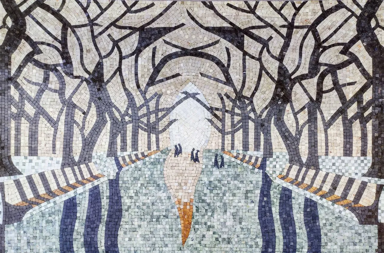 #landscape #scenery #marblemosaic #trees #road #water