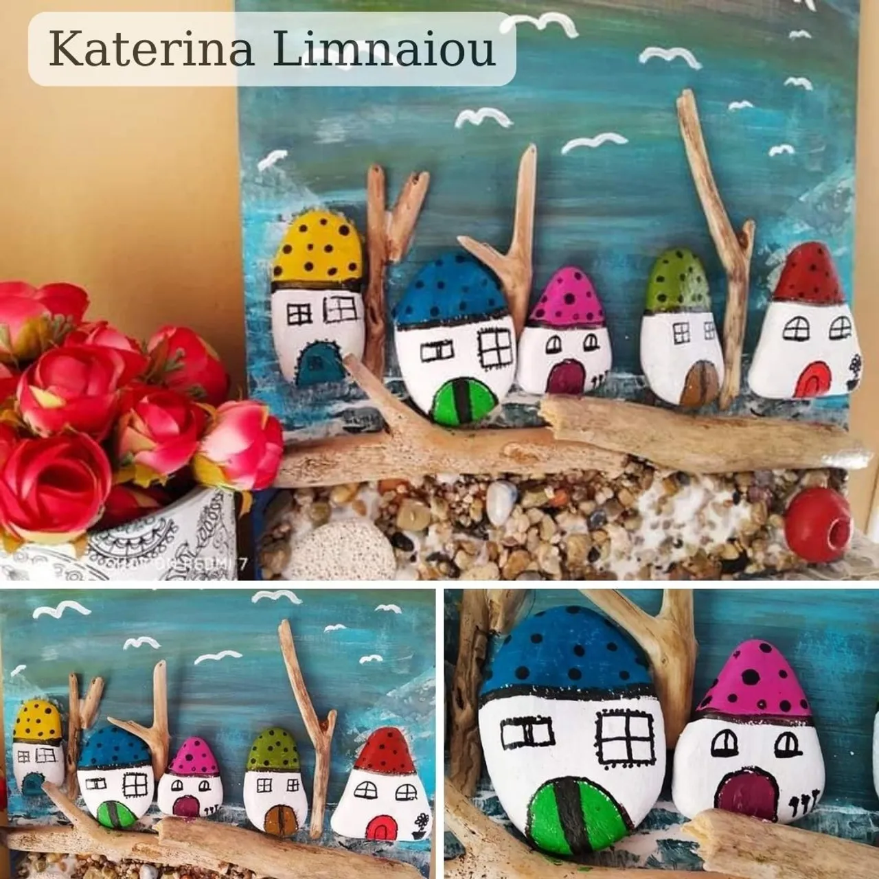 Η φίλη μας Katerina Limnaiou με μια βόλτα στην παραλία μάζεψε θησαυρούς και έφτιαξε μια σύνθεση που έφερε αέρα καλοκαιριού! #summertime #summer #summermood #craft