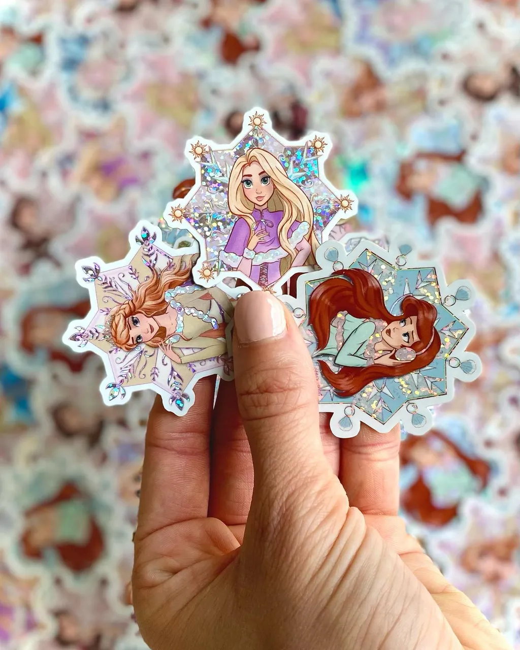 ✨Princess Sticker Collection ✨ - Now also Available on Etsy @amadeadraws ! 😍
.
You can see each of these stickers have special holographic or glitter areas based on the princesses personalities!😍 Read Below:
.
Elsa has holographic effect because I wanted the background to give the impression of icy snowflakes ❄️
.
Aurora also has holographic effect on her dress of course because now her dress is changing colors! How epic is that!!😭😍
.
Belle has holographic effect as well to finish the Holo trio to give the impression of a red burgundy velvet coat. See for yourself! 🙈
.
Anna of course is part of the glitter collection since her spirit is more playful and also to highlight the shine of her jewels as she becomes Queen of Arendelle. 🌸
.
Ariel also part of the glitter collection to give she water droplet shiny effect on her winter fur coat.☺️💦
.
Rapunzel to finish the glitter trio - the free most playful princesses, she just simply looks gorgeous with glitters all over her background - perhaps light reflected from her shiny hair ✨💁🏼♀️😉
.
I would like to say a special thanks to @pinsbywafa who started the idea of drawing princesses for her pin collection. She has been such amazing friend in helping me with designs and ideas. Thank you for all that you do! 🥰♥️
.
Special thanks to @stickerapp for making these designs possible. I was sending them ridiculously detailed requests for glitters/ holo effects and they came out so perfect!! 🤩😭♥️
.
🎉You guys have been so unbelievably amazing encouraging everyone to make these stickers into reality🤩Thank you for being here for me from the bottom of my heart🥺♥️
.
Make sure to head to my Etsy - linked in my bio - and stay me on any photos you might take with my stickers. I would be dying to see them!!😍♥️
.
.
.
.
.
.
.
.
.
.
#stickershop #stickerapp #disneyfairies #disneyprincess #disneyprincesses #disneyprincesscake #disneyprincessart #smallgifts #stickerart #stickershop #stickeraddict #stickerdesign #dtiys #drawthisinyourstyle #princessariel #princessrapunzel #p