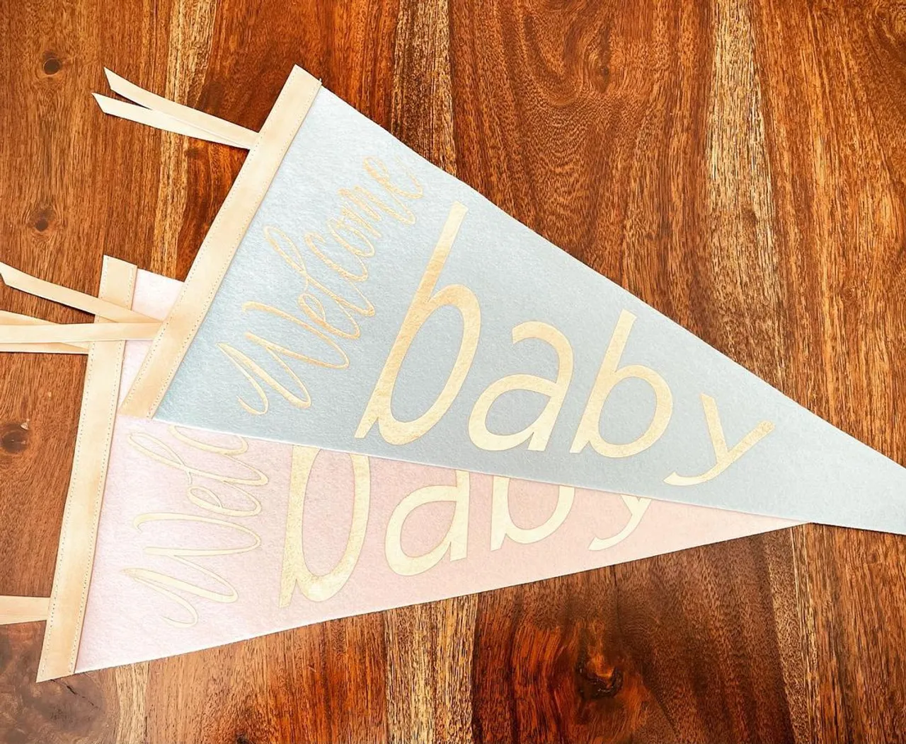 New baby line only at SUEDE KLOTH! Check out our customizable wool and leather baby pennants. Overlayed with gold lettering. Welcome your new little one with only the best American made home decor! Ask about other color options. Link in bio. 

#baby #babyshower #babyshowerideas #boy #girl #boymom #homedecor #home #nursery #motherhood #mother #grandma #sleep #welcome #sweetbaby #pennant
