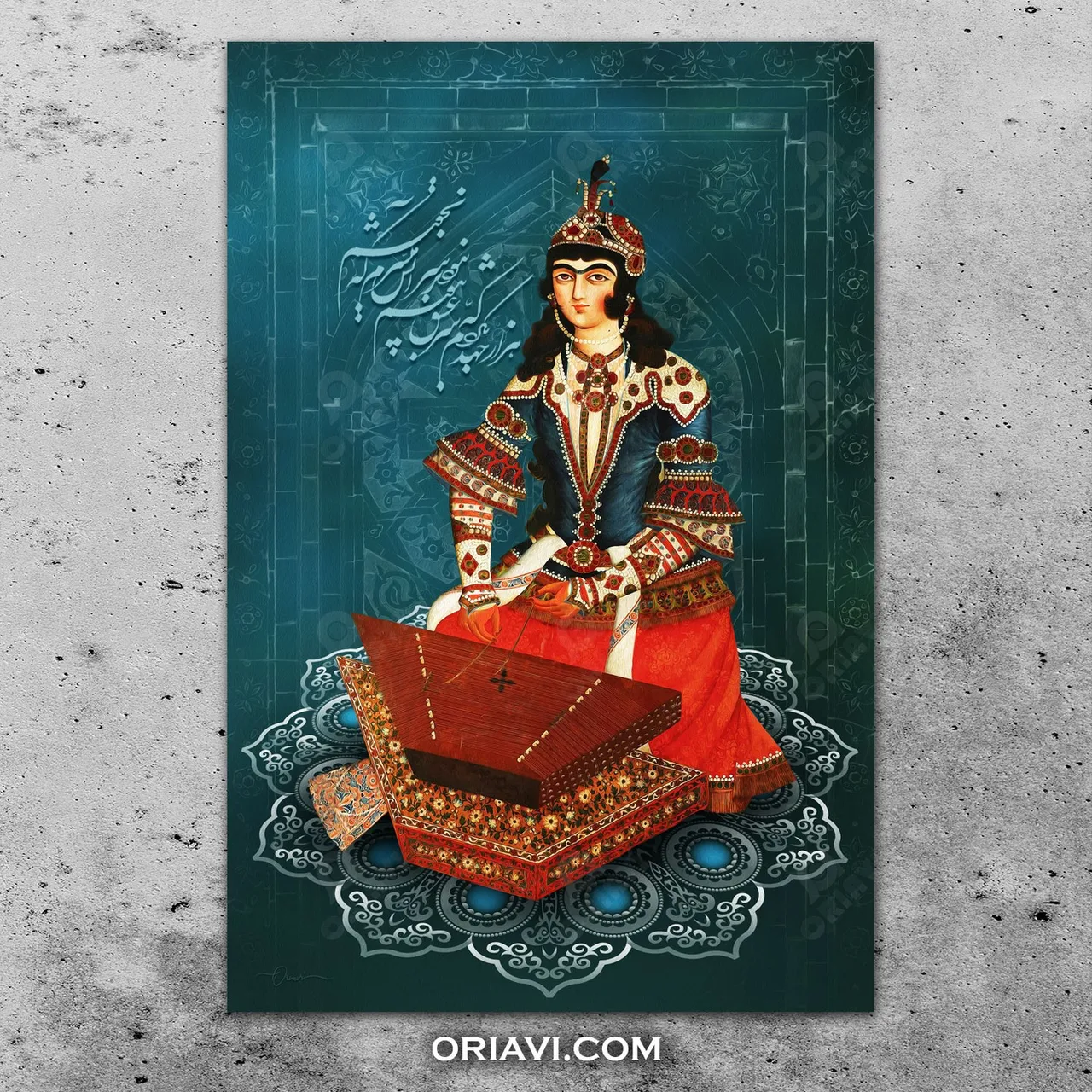 Y😍u will be sure to impress! 🔥Add a touch of style to your home with this beautiful persian canvas wall art with a Shekasteh-Nastaliq calligraphy of Saadi's poem. 💯It makes a great addition to any room.
⭐⭐⭐⭐⭐
هزار جهد بکردم که سر عشق بپوشم
نبود بر سر آتش میسرم که نجوشم
سعدی
Calligrapher: @panahi994 
#persian #persianart #persianartwork #persiancalligraphy #persiantradition