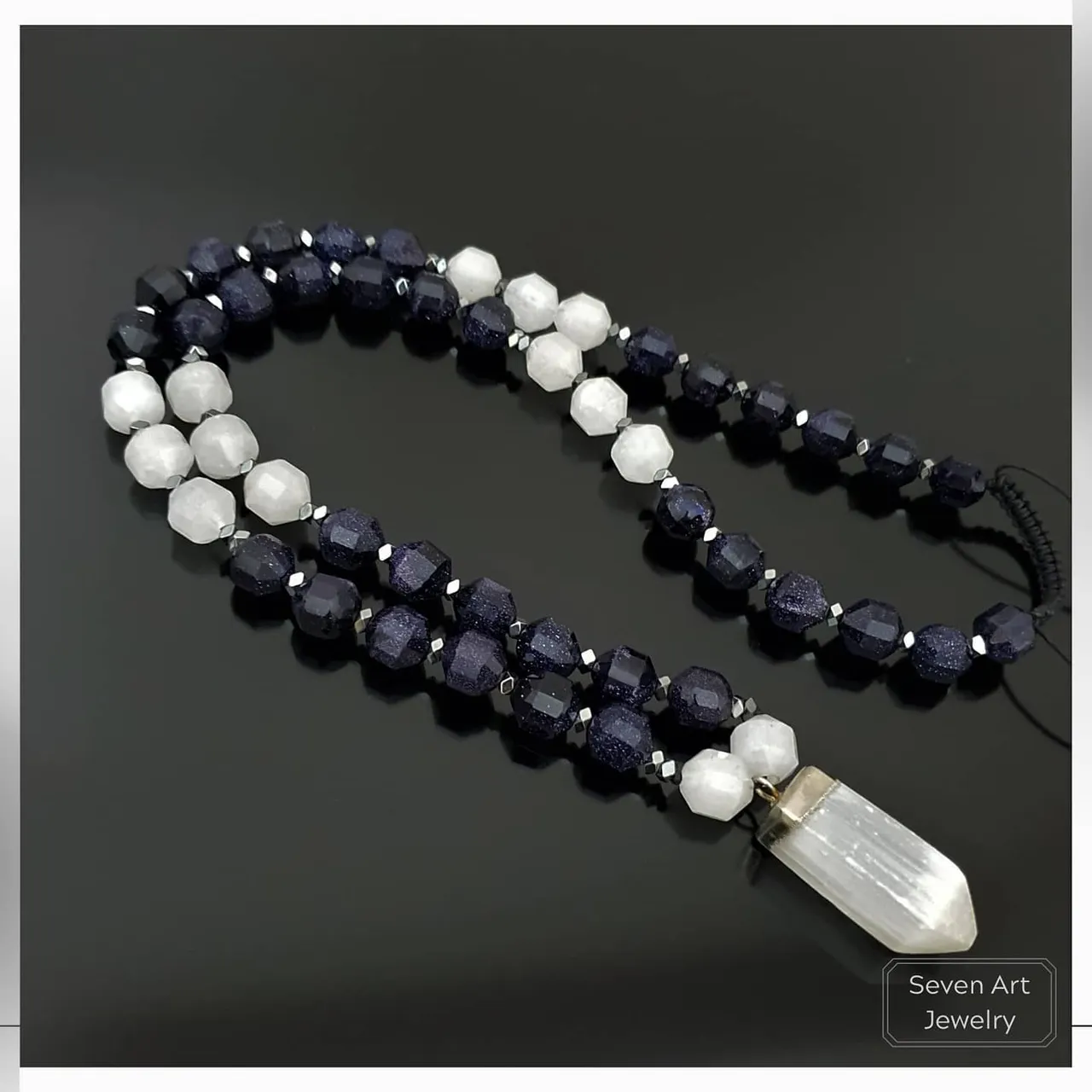 Natural Blue Goldstone & Moonstone Necklace
Selenite Pendant

#bluegoldstone #moonstone #selenite #etsy #etsyseller #etsynecklace #etsyhandmade #etsyshop #etsyjewelry #etsy.world