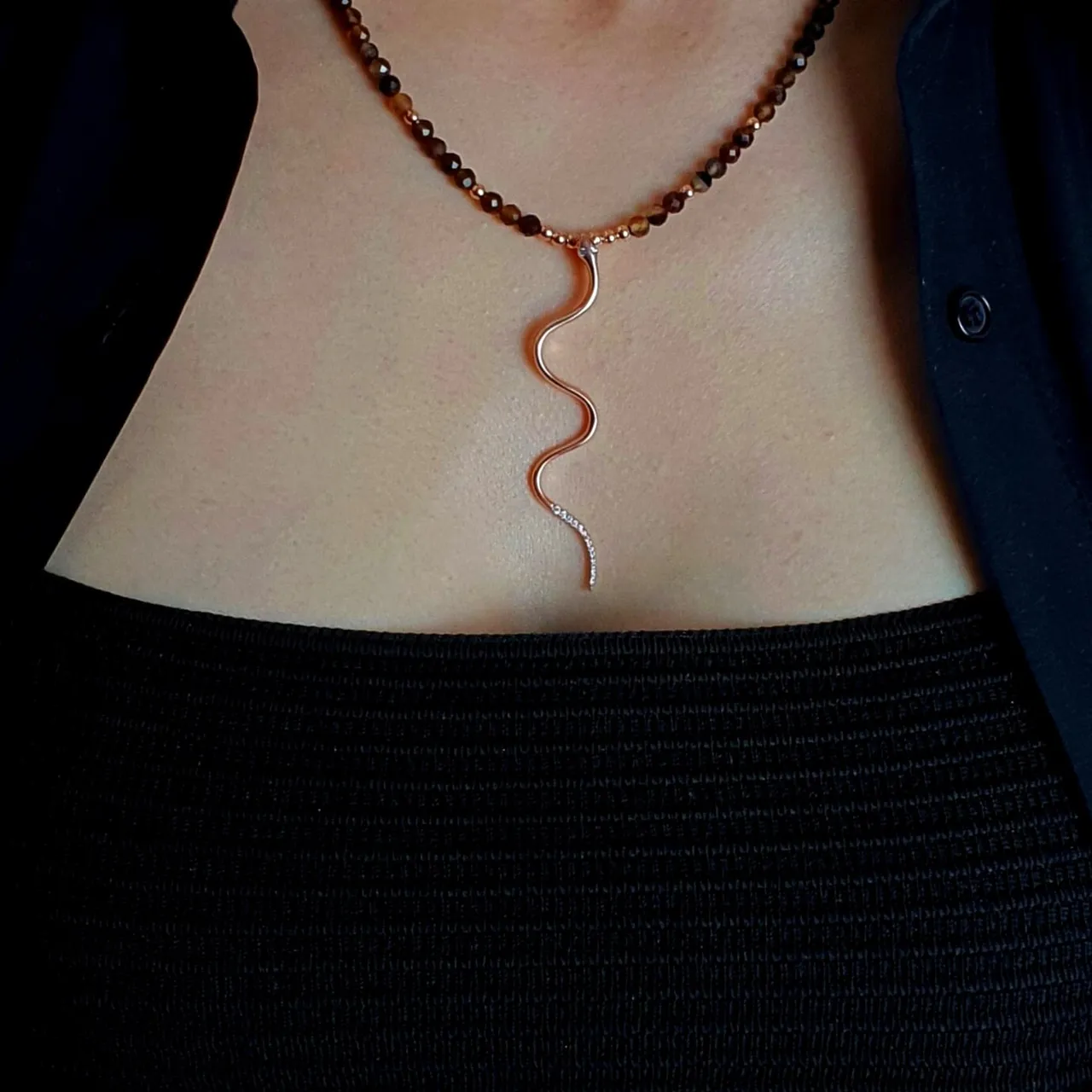 ROSE GOLD SILVER SNAKE NECKLACE WITH AGATE STONE
Handmade Natural Gemstone Jewelry

All our design prepares according to your given size with love.

Please visit our esty shop for order;
https://www.etsy.com/shop/SevenArtJewelry

#etsy #handmadejewelry #sevenartjewelry #etsysuccess #etsyshop #etsymarket #uniquedesign #qualityworkmanship #qualitystone #snake#snakenecklace #rosegoldnecklace #silversnakenecklace #snakecharm #agatenecklace @sevenartjewelry