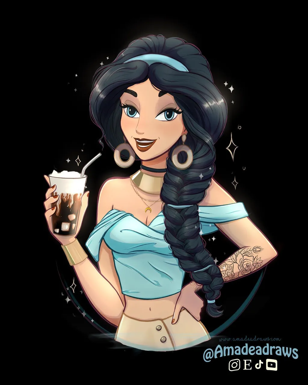 🦋Who can guess who is the next Princess??
.
Swipe to see the next drink prompt for next week as a little help. 😉
.
✨Day 1 is Vanilla Sweet Cream Cold Brew with…Jasmine!!🐯✨
.
Jasmine has been requested so much as a fan favorite and I have been so excited to paint her.
.
I am so happy how she turned out. I believe that I was able to capture her attitude. I had some trouble with her face as you guys can see on the timelapse video. But I really am happy with the final version. Do you agree? 🥰✨
.
Again, who do you think is next?! 😍
.
Have an amazing weekend guys! Happy Drinkotber Friday! 🤪🧋🍹
.
Stay tuned for next week!♥️
.
.
.
.
.
.
.
.
.
.
#jasmine #princessjasmine #disneyjasmine #aladdin #alladin #aladdinedit #aladdinliveaction #disney #disneyworld #disneyland #disneystyleseries #disneyprincesses #disneyprincess #drinktober #amadeatober21 #inktober2021 #inktober2022 #inktober2021 #inktoberprompts #inktoberchallenge #dtiys #dtiyschallenge #dtiyscontest #fantasypins #pincollector #pincollection