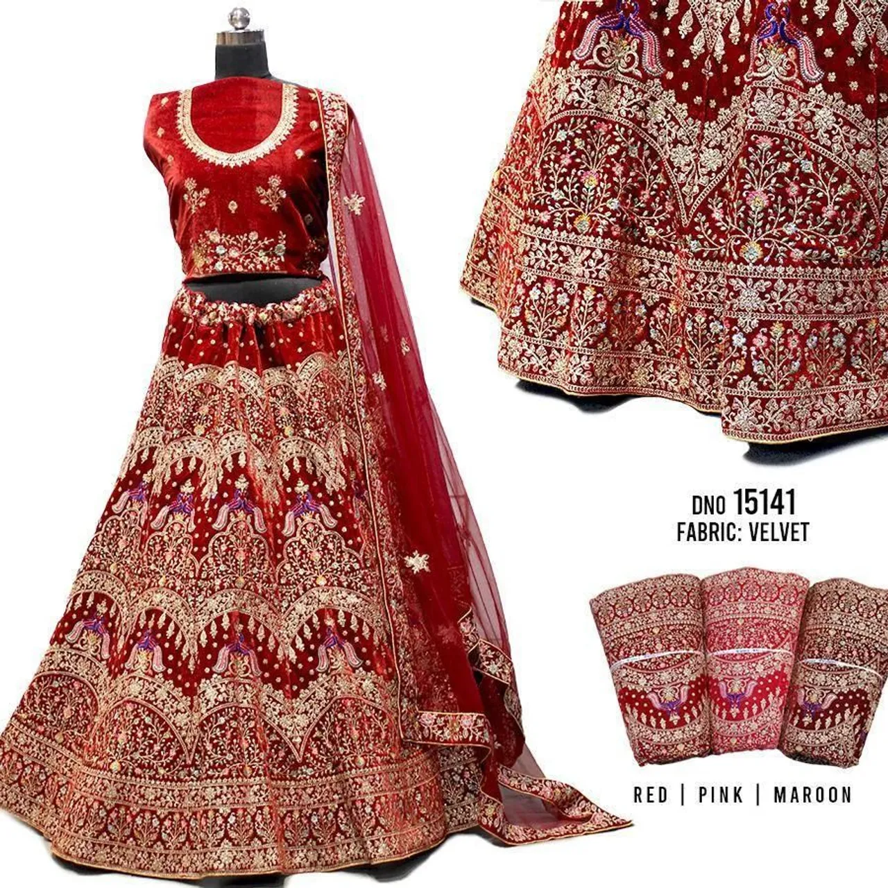 #lehenga #lehengadesign #lehengacollection #weddinglehenga #receptionlehenga #engagementlehenga #bridallehenga #bridelehenga #redvelvetlehenga #redbridallehenga