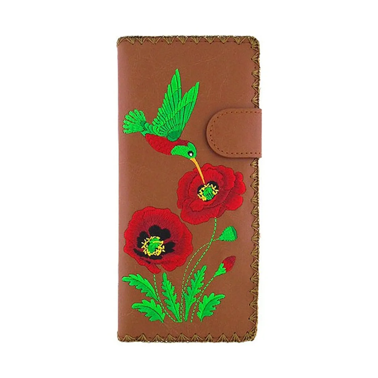 From Elma collection for #holiday season 2022 designed by #vegan brand @LAVISHY, this large flat wallet features delightful #hummingbird & #poppy #flower #embroidery motif with #bohemian vibe inspired by a #Ukrainian painting. Made with Eco-friendly vegan materials that are toxic-free, recyclable and biodegradable. It's great for everyday use, also makes a charming #gift idea for family & friends especially for those who celebrate #Ukraine & Ukrainian culture or just love #bird & #flower.