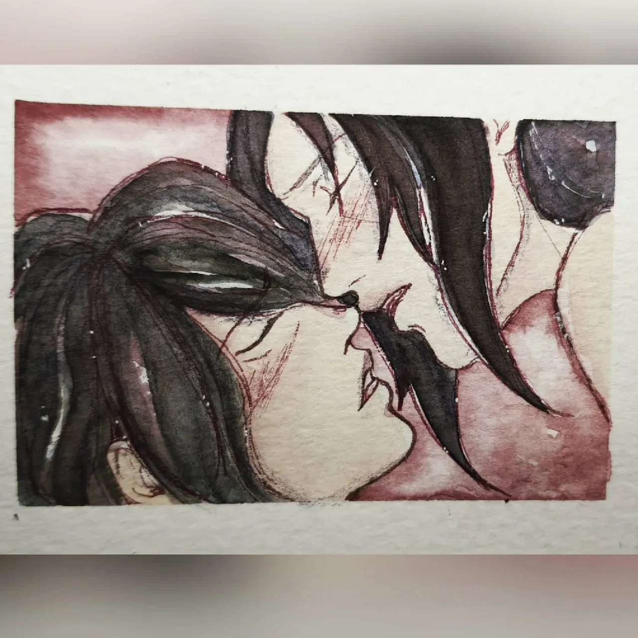 [Oath]
Made this as a Valentine's gift for my girlfriend, based on a fanfiction of hers 💕
(Where Madara and Itachi reincarnate a bunch of times before being able to have a proper relationship.)
.
This was all comfort-zone tbh. It gave me the urge to draw more soft comics.
I have to finish one commission and two designs, but I will return to my kinky stuff afterwards .w.
.
#shounenai
#madaita #madarauchiha #itachiuchiha #yaoiart #yaoiartwork #yaoiartist #naruto #watercolor #aquarell #yaoikünstler #deutschmangazeichner #deutschekünstler #fujoshi #fudanshi #イラスト #腐女子#腐男子 #やおい