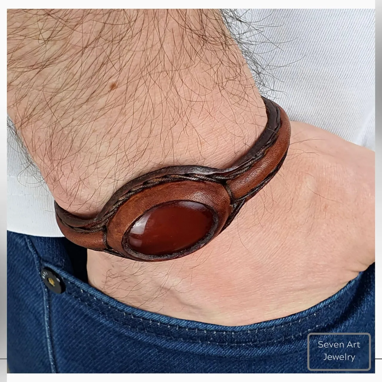 GENUINE LEATHER CUFF WITH NATURAL GEMSTONE
Handmade Natural Gemstone Jewelry

All our design prepares according to your given size with love.

Please visit our #esty shop for order;
https://www.etsy.com/shop/SevenArtJewelry

#etsy#hematitestone#handmadejewelry#sevenartjewelry#etsysuccess#etsyshop#etsymarket#uniquedesign#qualityworkmanship#qualitystone#leather#leathercuff#agate#tigerseye#labradorite#genuineleather