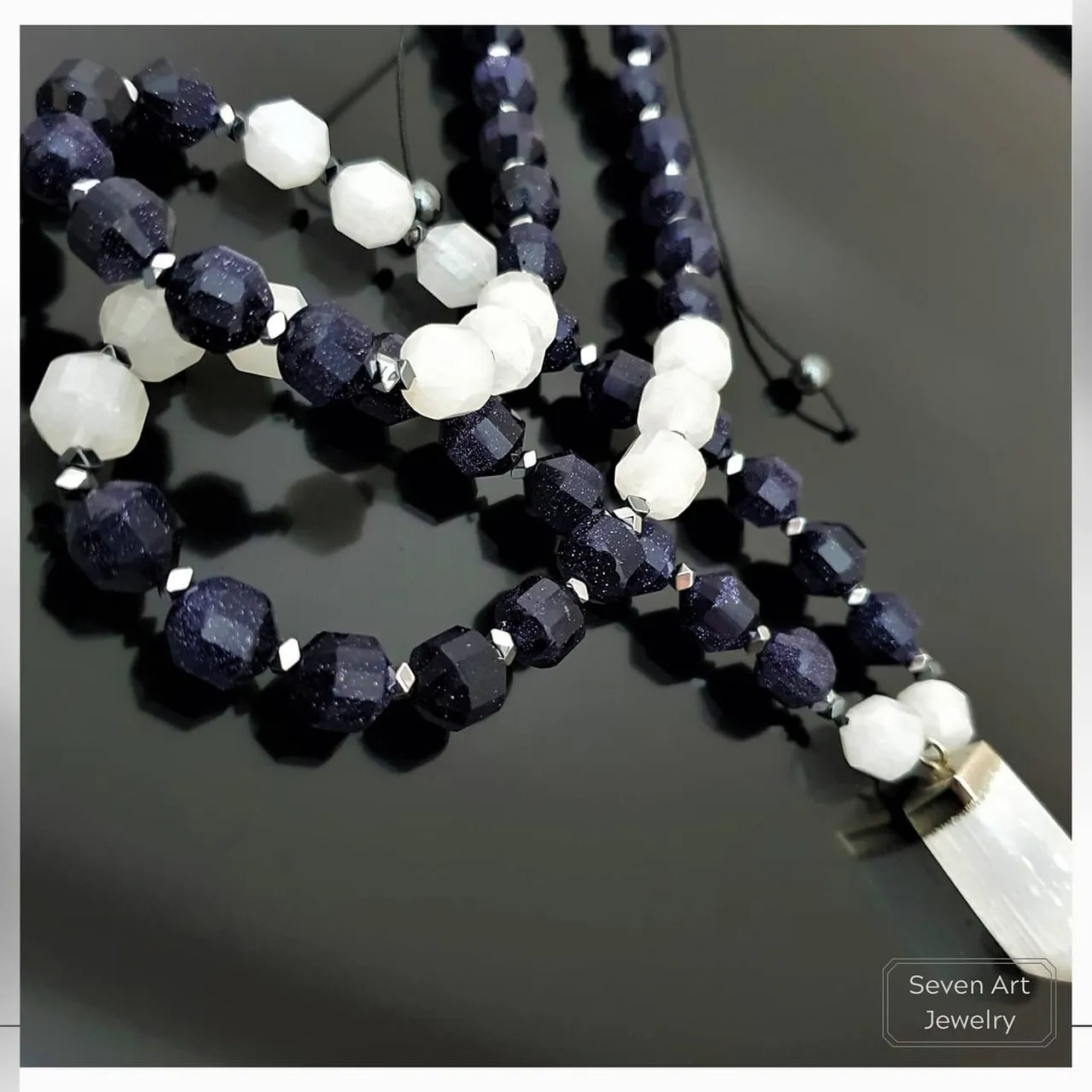 Natural Blue Goldstone & Moonstone Necklace
Selenite Pendant

#bluegoldstone #moonstone #selenite #etsy #etsyseller #etsynecklace #etsyhandmade #etsyshop #etsyjewelry #etsy.world
