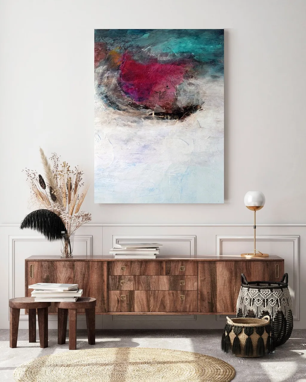 Original artwork by Simone Decorart. Abstract art. Painting on canvas.

👉👉https://www.etsy.com/listing/728606816/abstract-painting-abstract-artpainting?ref=shop_home_active_9&frs=1

Title: MYSTICAL MOON

Signature: The works are signed on the back of the canvas, and are sent with a certificate of authenticity. If you want me to sign the work in front, you just have to ask me.

Size: 90x120 cm (35x47 inch) Horizontal. Fat frame of 1,18 inches deep.
Those frames are ideal to frame-free hanging, and the edges are painted with the painting colors.

Made to Order
If you want this painting in any other measure, i will make it especially for you. If you have doubts about what size is appropriate for your painting, at the end of the description you have a guide of appropriate measures for each space.

Materials: Acrylic and collage on canvas. Acrylic mineral based paint to give it a thick texture. The paint can be shipped mounted on a frame, or rolled in a tube. In this case you would have to take it to mount, however the price of your painting will be lower in my store.

All my works are varnished to protect the paint, guarantee its durability and highlight the brightness of the colors.

Cleaning and maintenance tips: Do not clean the paint with chemicals of any kind. Only with a cloth without squeezing the surface.
Do not place the paint on a heat source (on radiators or stoves)

#interiordesigner #interiordesigners #interiordesignersofinsta #interiordesignerslife #interiordesignersofinstagram #interiordesignerjakarta #interiordesignerlife #interiordesignerhk #interiordesignerjkt #interiordesignernyc #interiordesignerindonesia #interiordesignerlondon #interiordesignerdubai #interiordesignermalaysia #interiordesignerslifestyle #interiordesignerofinsta #interiordesignerseattle #interiordesignerp #interiordesignerph #interiordesignerideas #interiordesignerbellevue #interiordesignerholmdel #interiordesignermoscow #interiordesignercoltsneck #interiordesignernz #interiordesignersinlagos #interiordesignerperth #interiordesi
