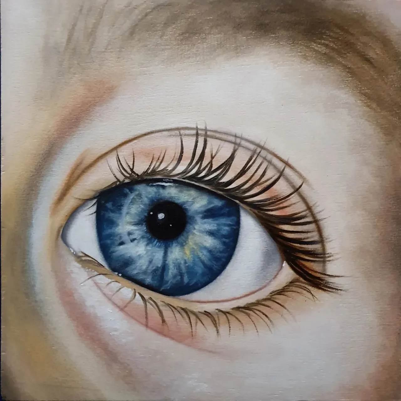 Eye: Jelina Elsmann
We've opened our eyes
Oil on wood
20x20cm
Story of her father:
2.5 years old, born in freedom and with a carefree look, but what my parents find strange, such as wearing a mask or dropping me off at the daycare gate, is already normal for me.
Will I ever experience the free carefree youth my parents had? What kind of future do we have?
If I ever have to write a book thesis, is George Orwell's 1984 fiction or non-fiction? I have so many questions, but please let's continue looking each other in the eyes, loving, and not being fooled by what we are being told.
In the background, of course, Debbie's painting #zipit, which to Jelina might mean 'don't talk with your mouth full' or not swear, for me stands for the government that wants to close the zipper on us. Still, I won't let that happen to me, freedom and freedom of speech and expression are our greatest assets, and if we don't get up and open our eyes, we'll just lose them!2.5 years old, born in freedom and with a carefree look, but what my parents find strange, such as wearing a mask or dropping me off at the daycare gate, is already normal for me.
Will I ever experience the free carefree youth my parents had? What kind of future do we have?
If I ever have to write a book thesis, is George Orwell's 1984 fiction or non-fiction? I have so many questions, but please let's continue looking each other in the eyes, loving, and not being fooled by what we are being told.
In the background, of course, Debbie's painting #zipit, which to Jelina might mean 'don't talk with your mouth full' or not swear, for me stands for the government that wants to close the zipper on us. Still, I won't let that happen to me, freedom and freedom of speech and expression are our greatest assets, and if we don't get up and open our eyes, we'll just lose them!
More information about this art project or interested in participating 👇🏼
https://www.debbievervoort.com/project-info