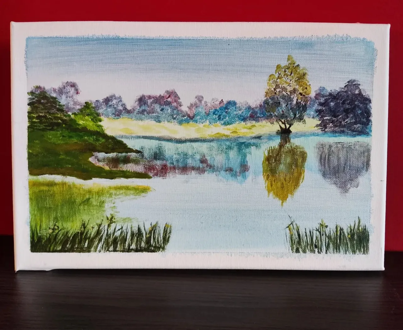 Mirall Natural 

#artjgc #artistsoninstagram #art #artoncanvas #acryliconcanvas #acrilicpainting  #lakeescape #lakereflection #lakeacrylicpainting