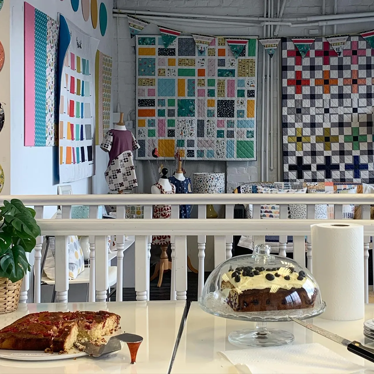 We’ve had great fun fabric shopping at @anbotextiles every shopping trip should be accompanied by tea and cake! #anbotextiles #dashwoodstudio #dashwoodstudiofabrics #handmadechildrensclothes #handmadeuk #shopsmall #shoplocal #thecornerat96