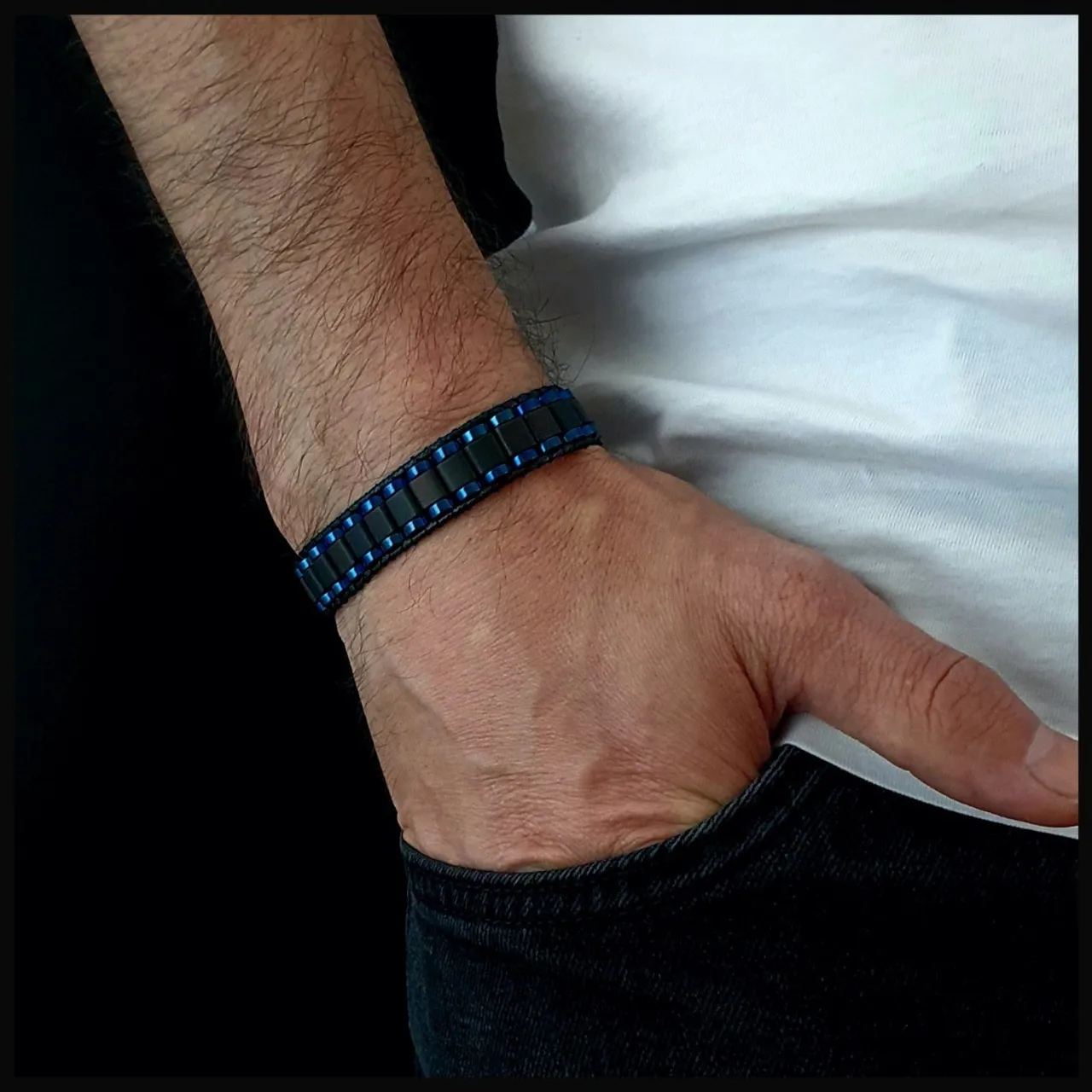 NATURAL BLUE & MATTE BLACK HEMATITE BRACELET
Handmade Natural Gemstone Jewelry

All our design prepares according to your given size with love.

Please visit our #esty shop for order;
https://www.etsy.com/shop/SevenArtJewelry

#etsy#hematitestone#handmadejewelry#sevenartjewelry#etsysuccess#etsyshop#etsymarket#uniquedesign#qualityworkmanship#qualitystone#gemstonejewelry#bluehematite#matteblack
