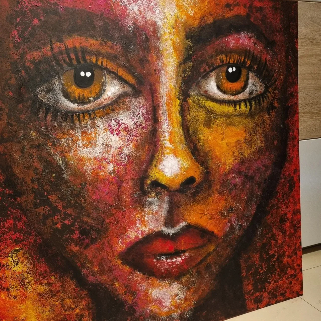 New 100x100cm !

#acrylicpainting
#obraznasprzedaz 
#twarz
#interiordesign 
#design 
#art
#artistwork 
#paintingforsale 
#rzeszow #KhanomiArt